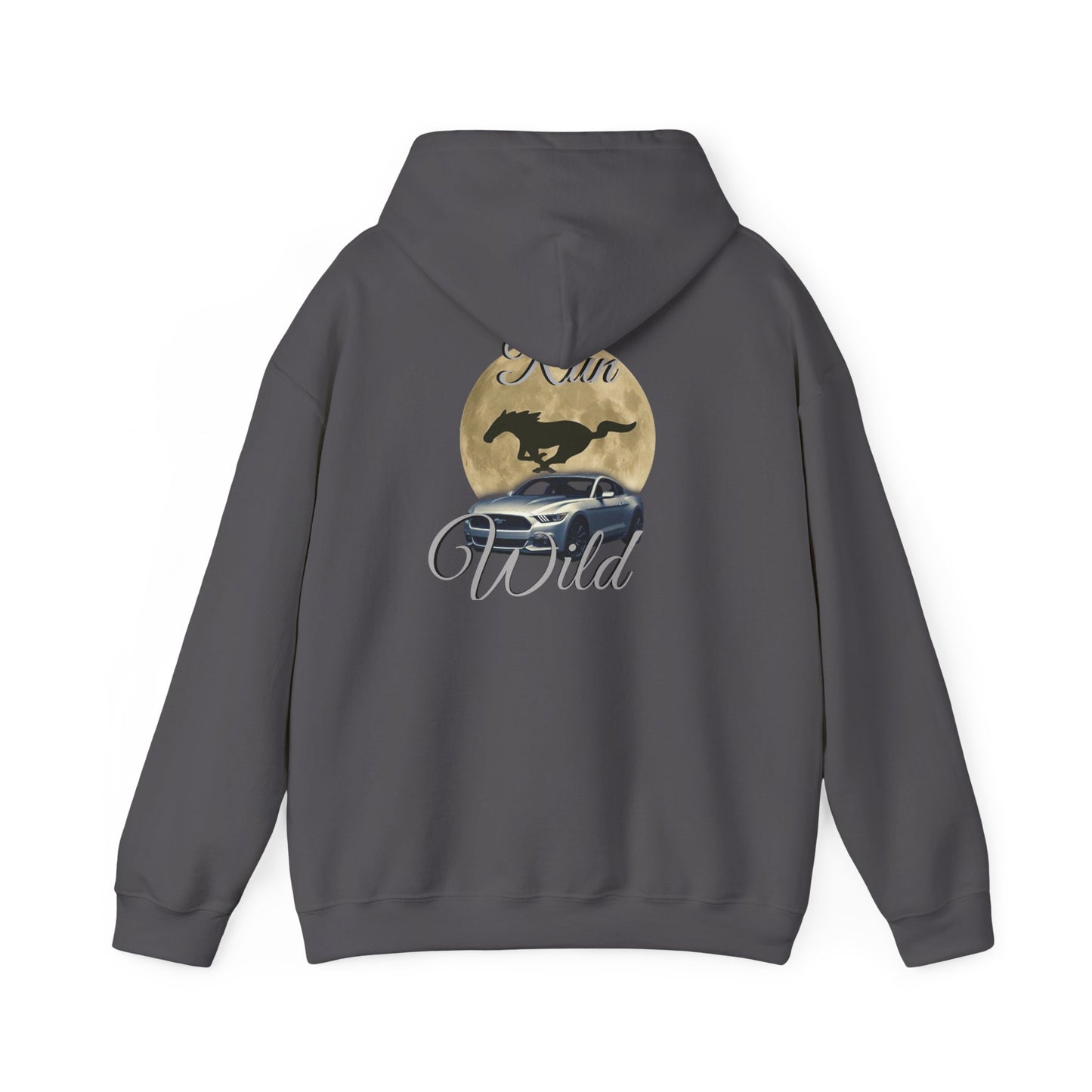 Mustang Moon Unisex Hoodie - 'Run Wild' Graphic Sweatshirt