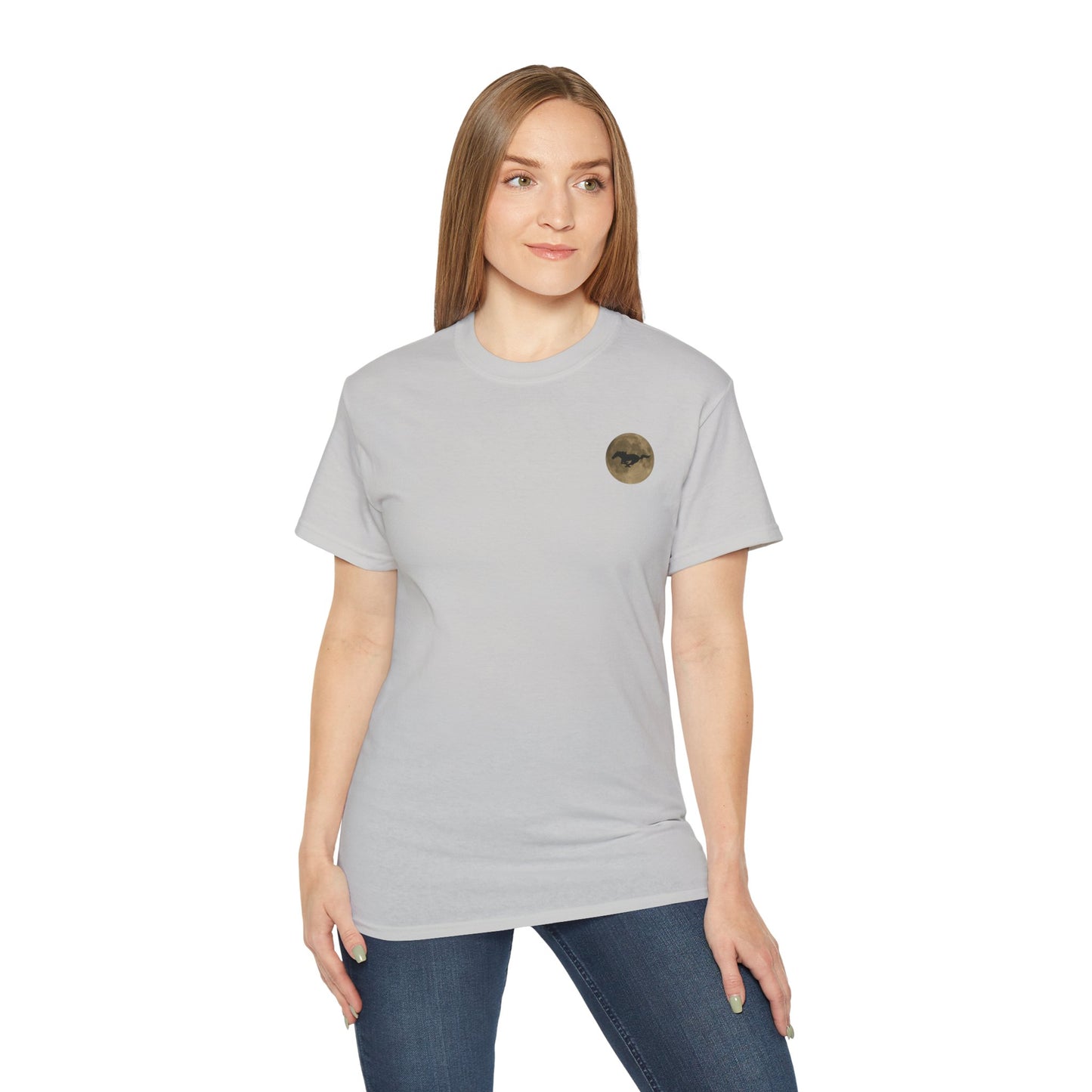 Unisex Cotton Mustang "Run Wild" Moon Car Tee
