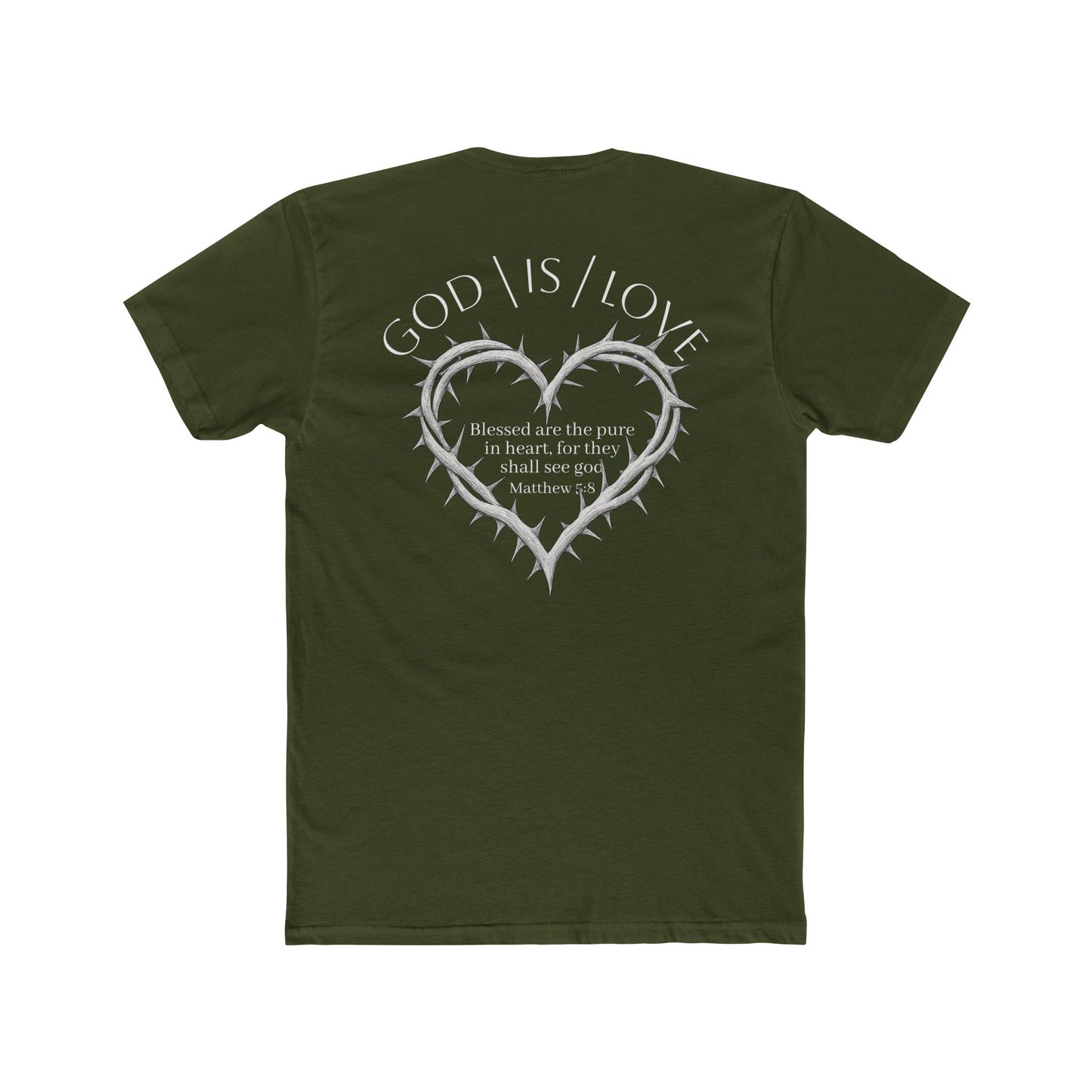 Matthew 5:8 Thorn Heart Cotton Tee