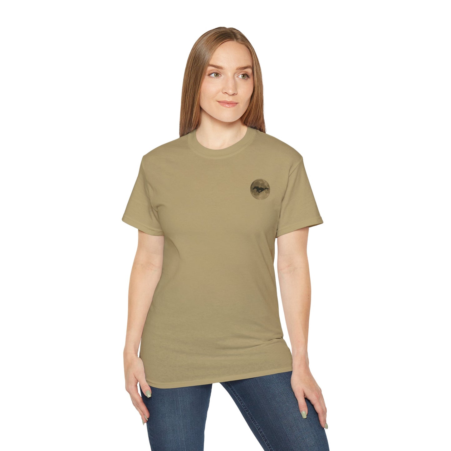 Unisex Cotton Mustang "Run Wild" Moon Car Tee