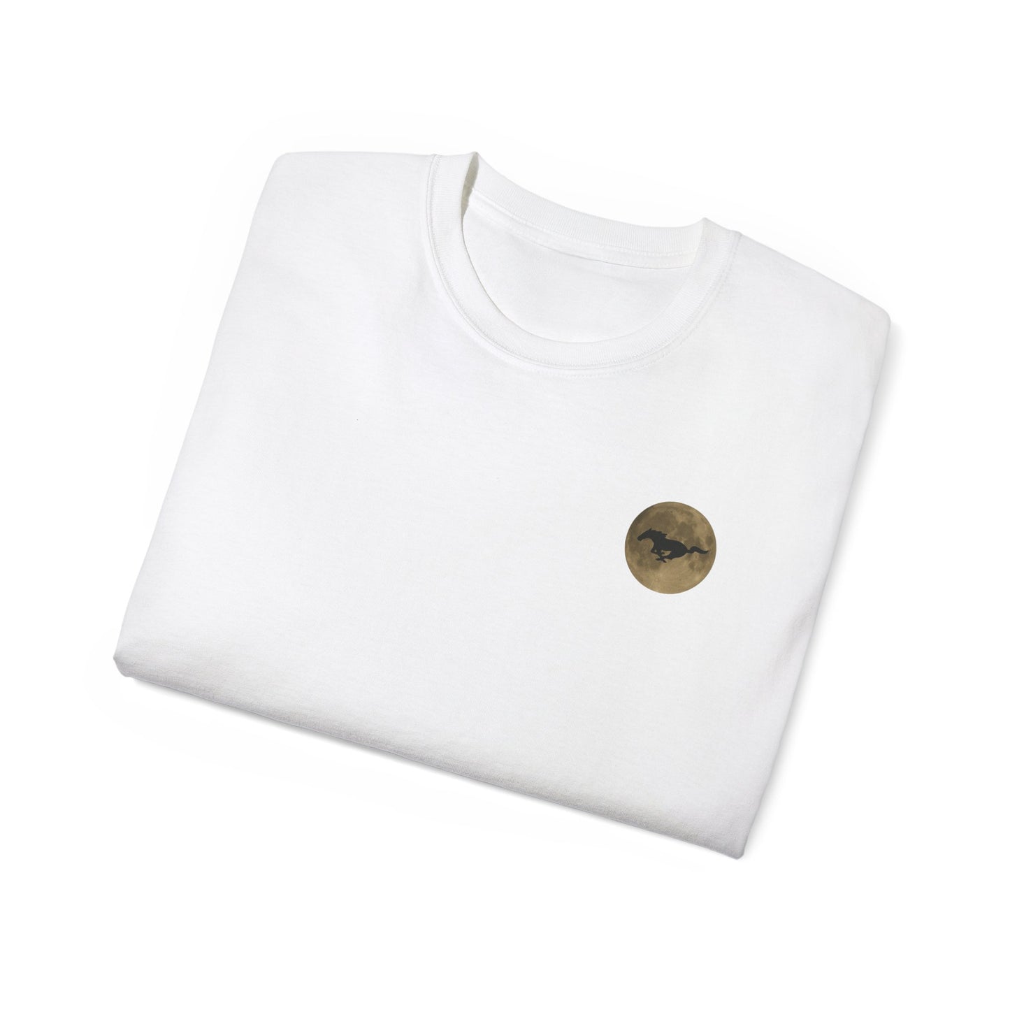 Unisex Cotton Mustang "Run Wild" Moon Car Tee