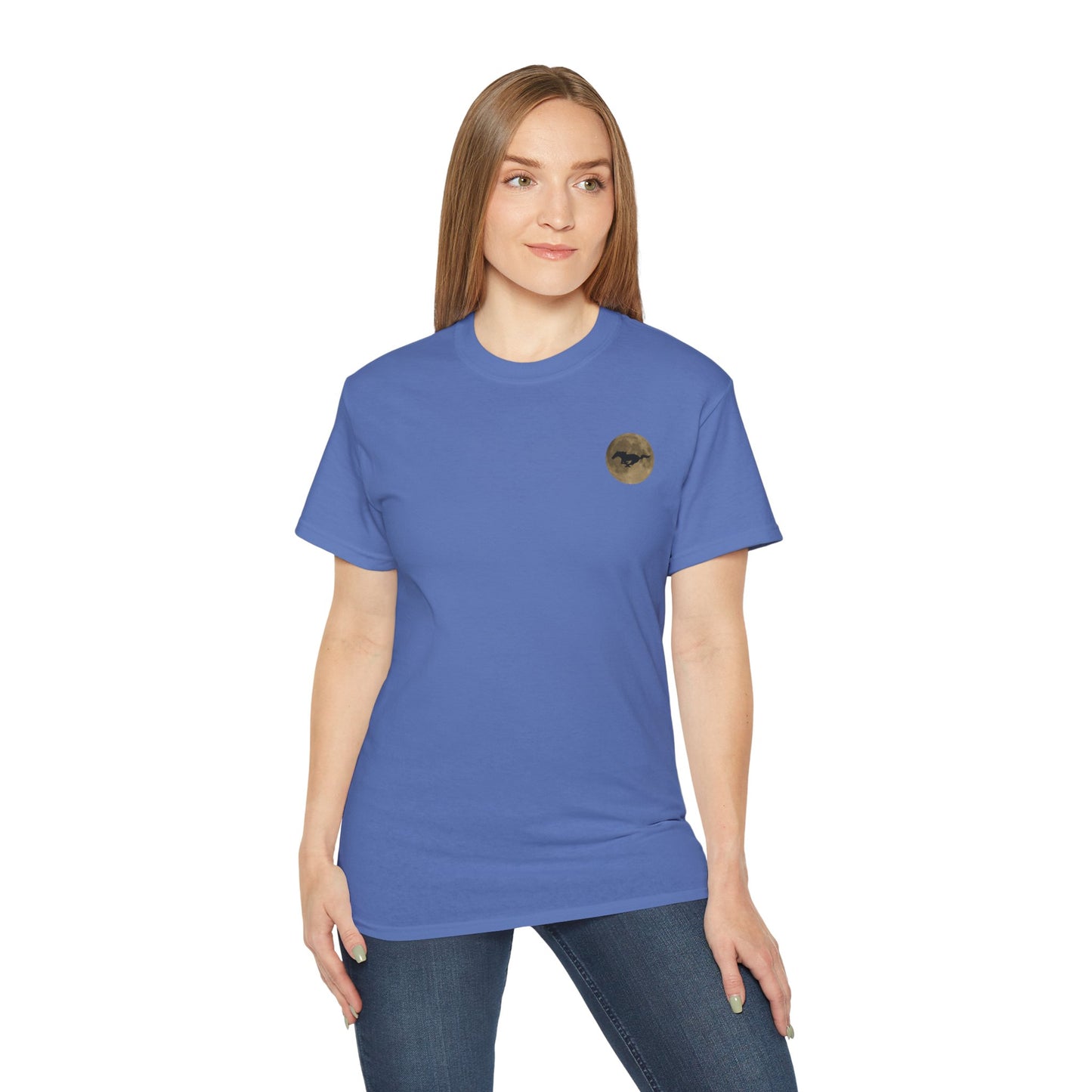 Unisex Cotton Mustang "Run Wild" Moon Car Tee