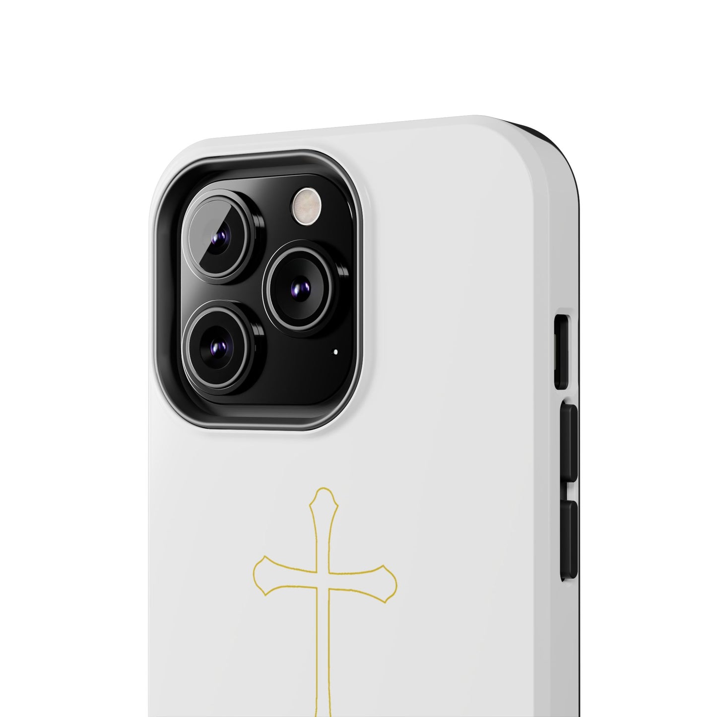 White Always With Me Cross Phone Case