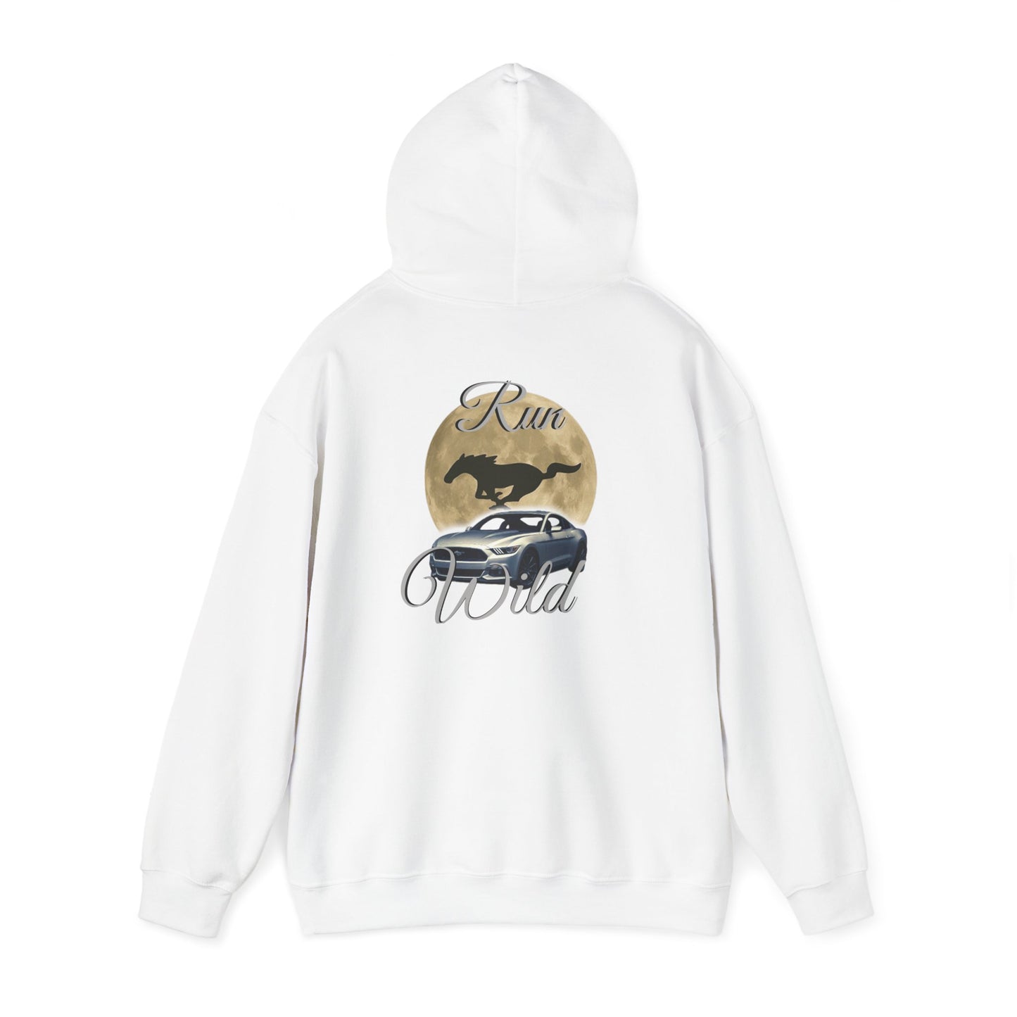 Mustang Moon Unisex Hoodie - 'Run Wild' Graphic Sweatshirt