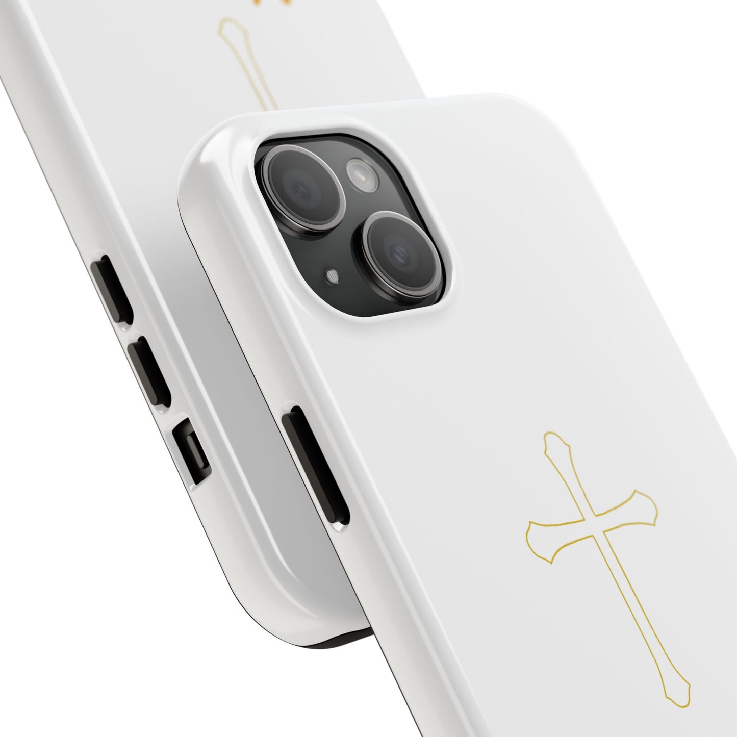 White Always With Me Cross Phone Case