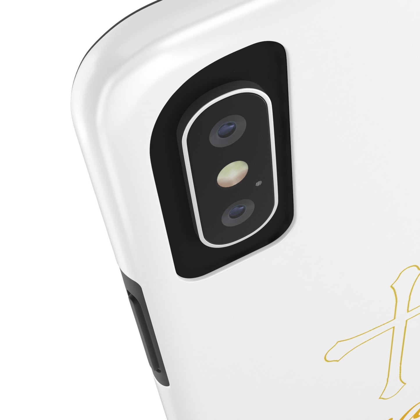 White Always With Me Cross Phone Case