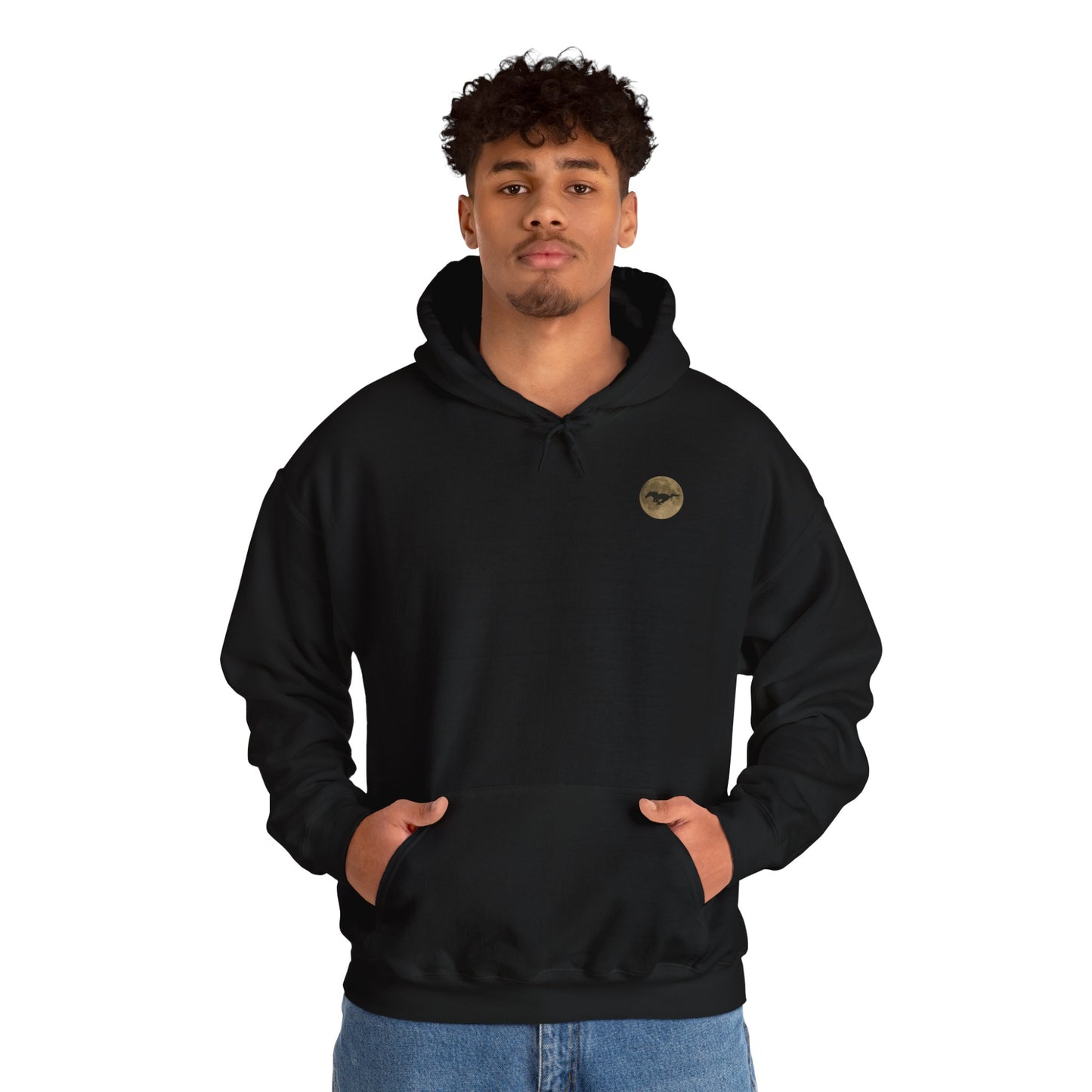 Mustang Moon Unisex Hoodie - 'Run Wild' Graphic Sweatshirt