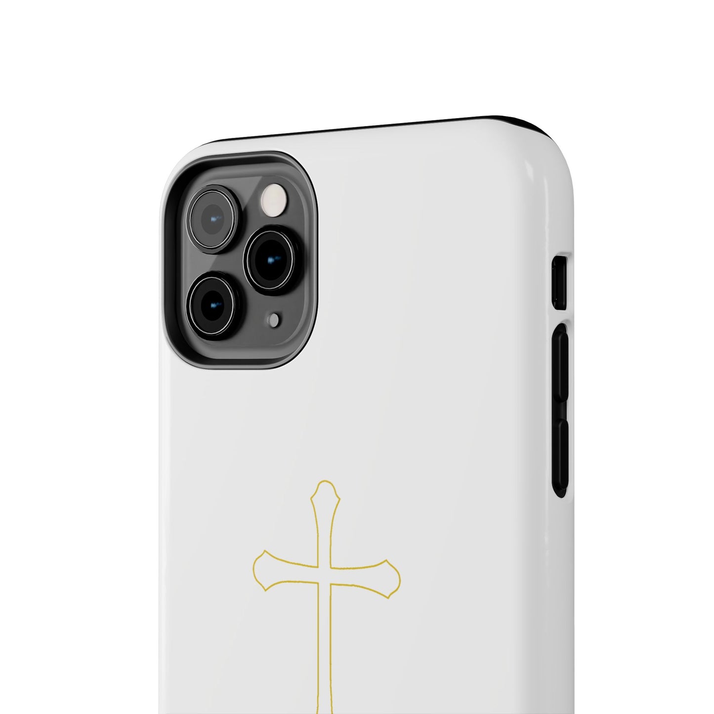 White Always With Me Cross Phone Case
