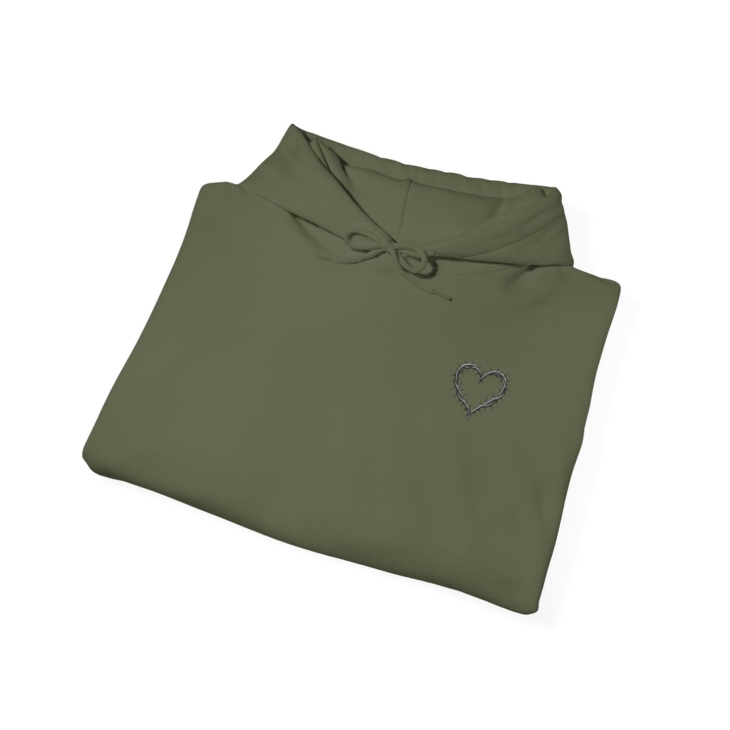 Matthew 5:8 Thorn Heart Cotton Hoodie