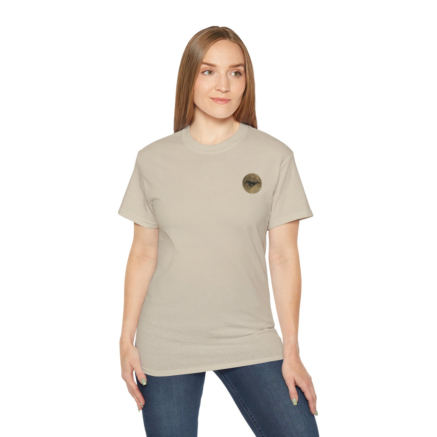 Unisex Cotton Mustang "Run Wild" Moon Car Tee