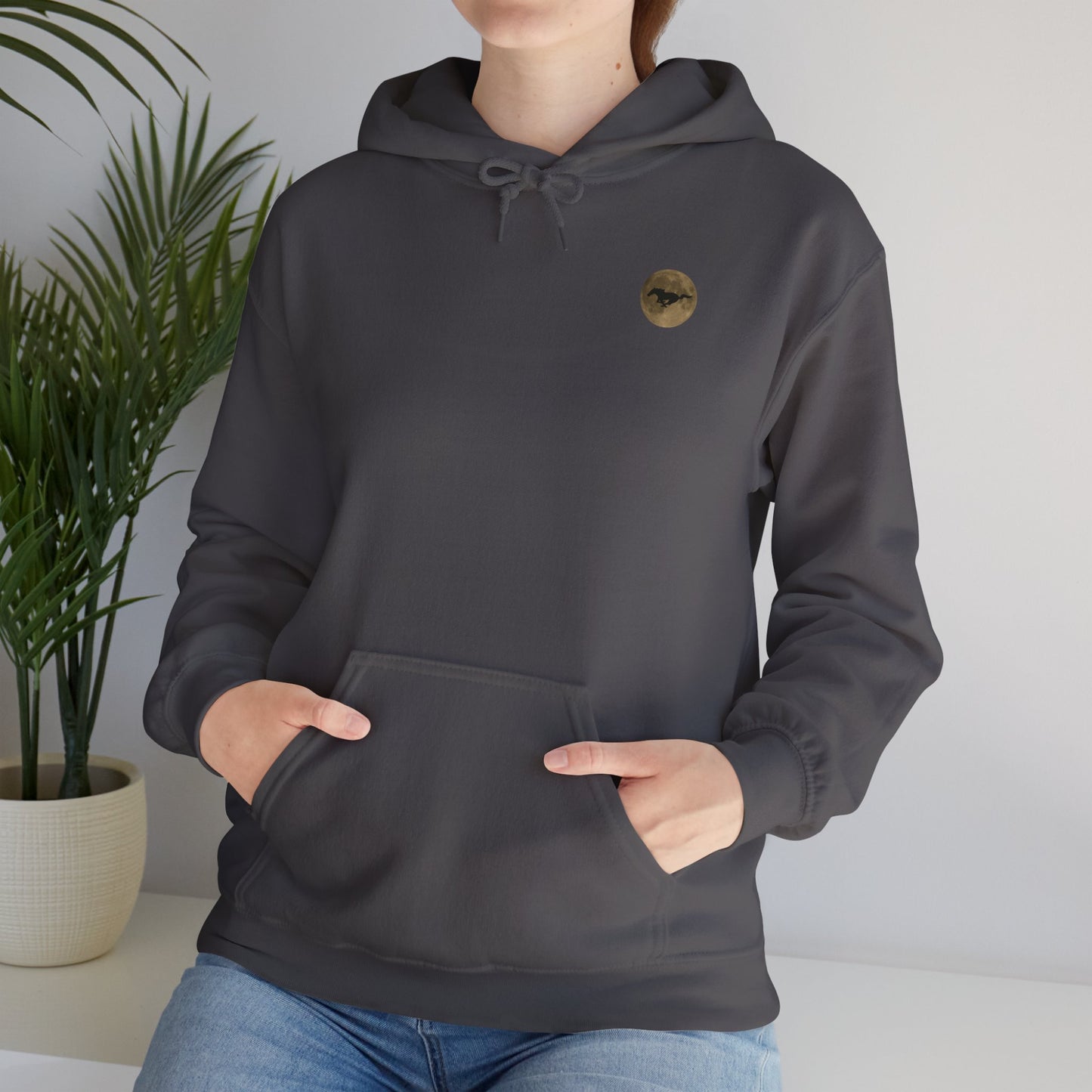 Mustang Moon Unisex Hoodie - 'Run Wild' Graphic Sweatshirt