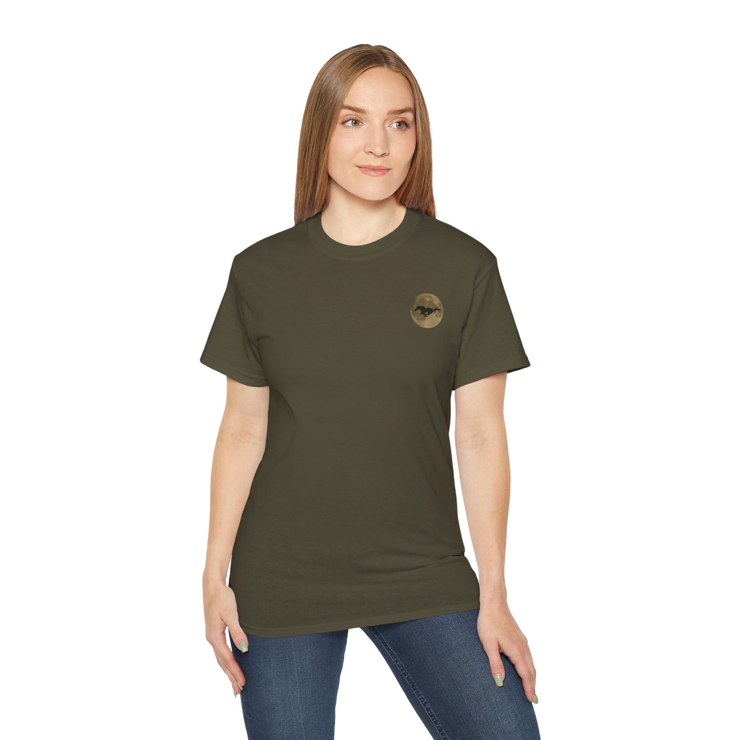 Unisex Cotton Mustang "Run Wild" Moon Car Tee
