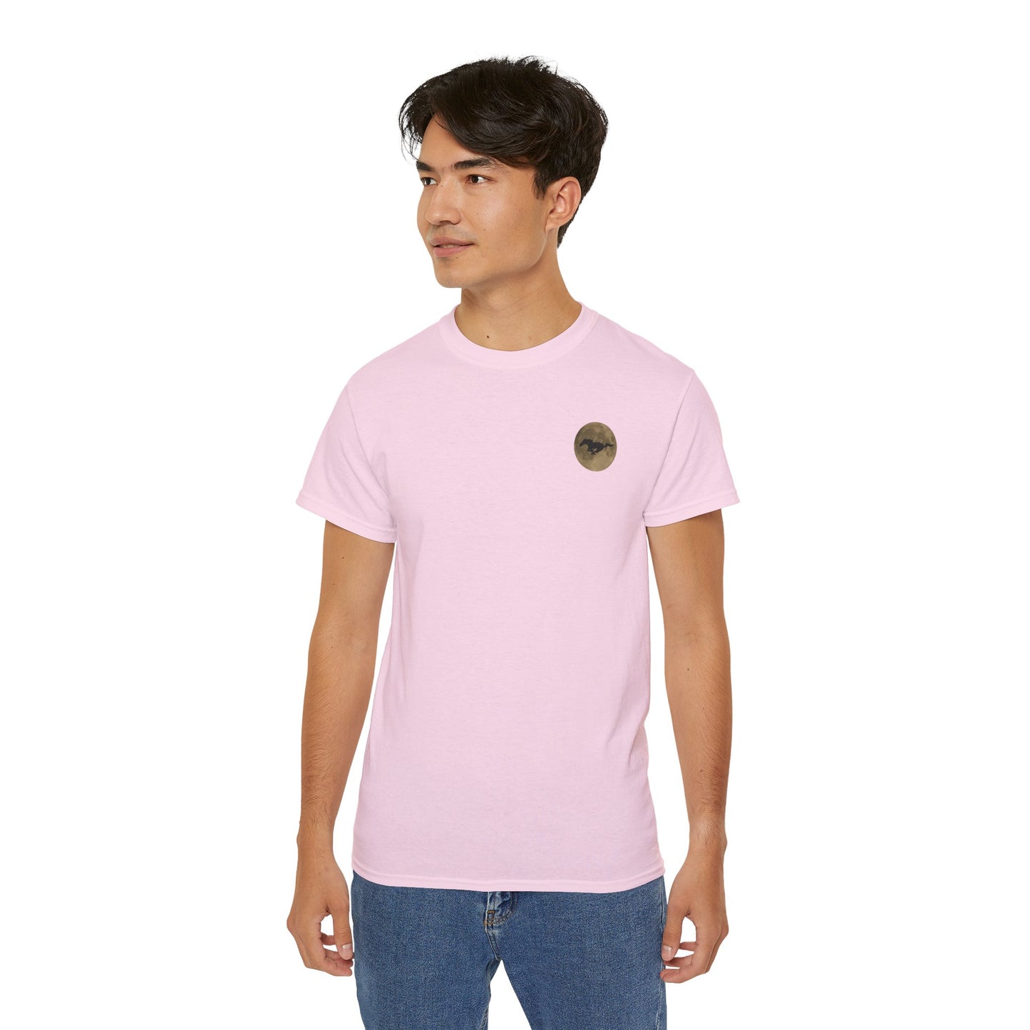 Unisex Cotton Mustang "Run Wild" Moon Car Tee