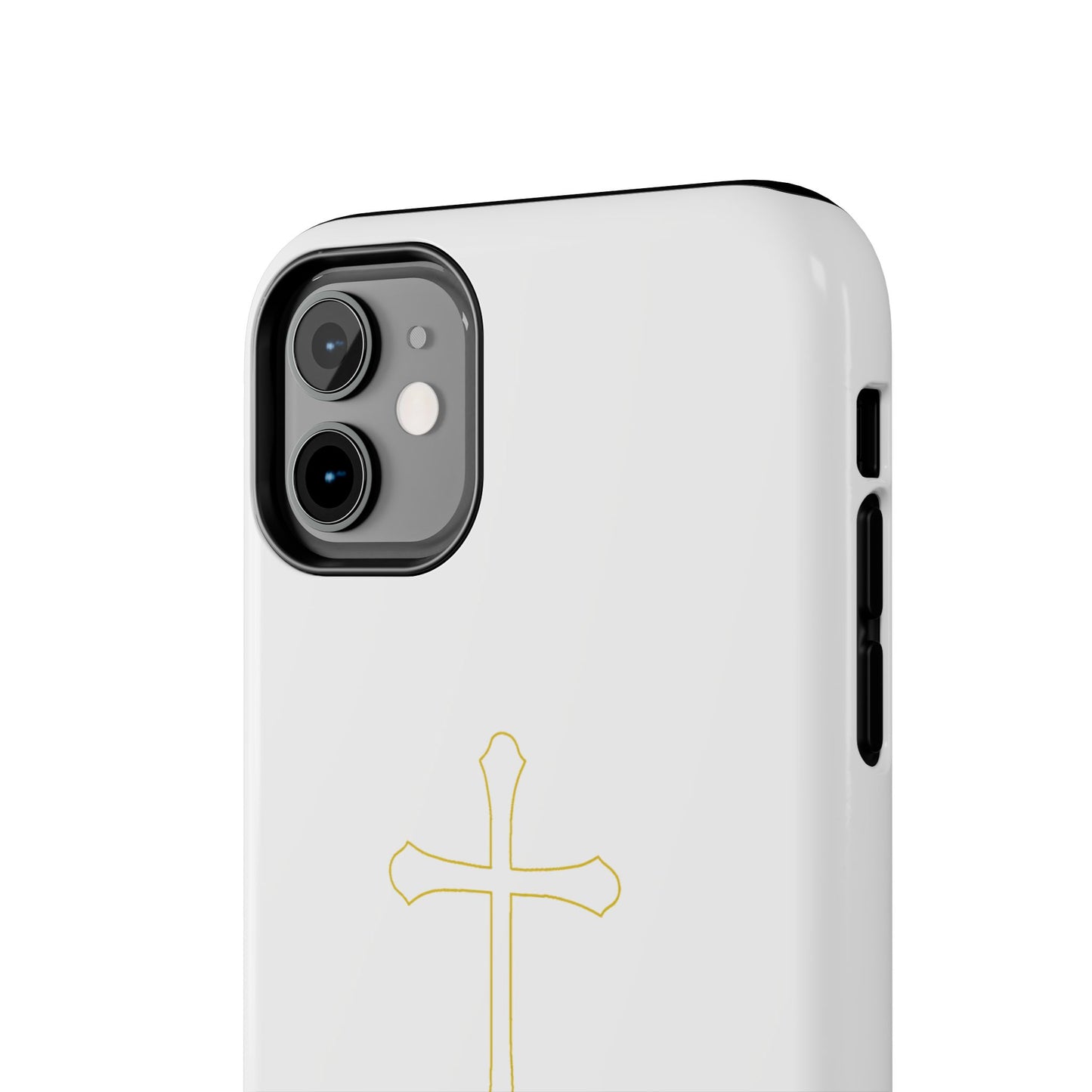 White Always With Me Cross Phone Case