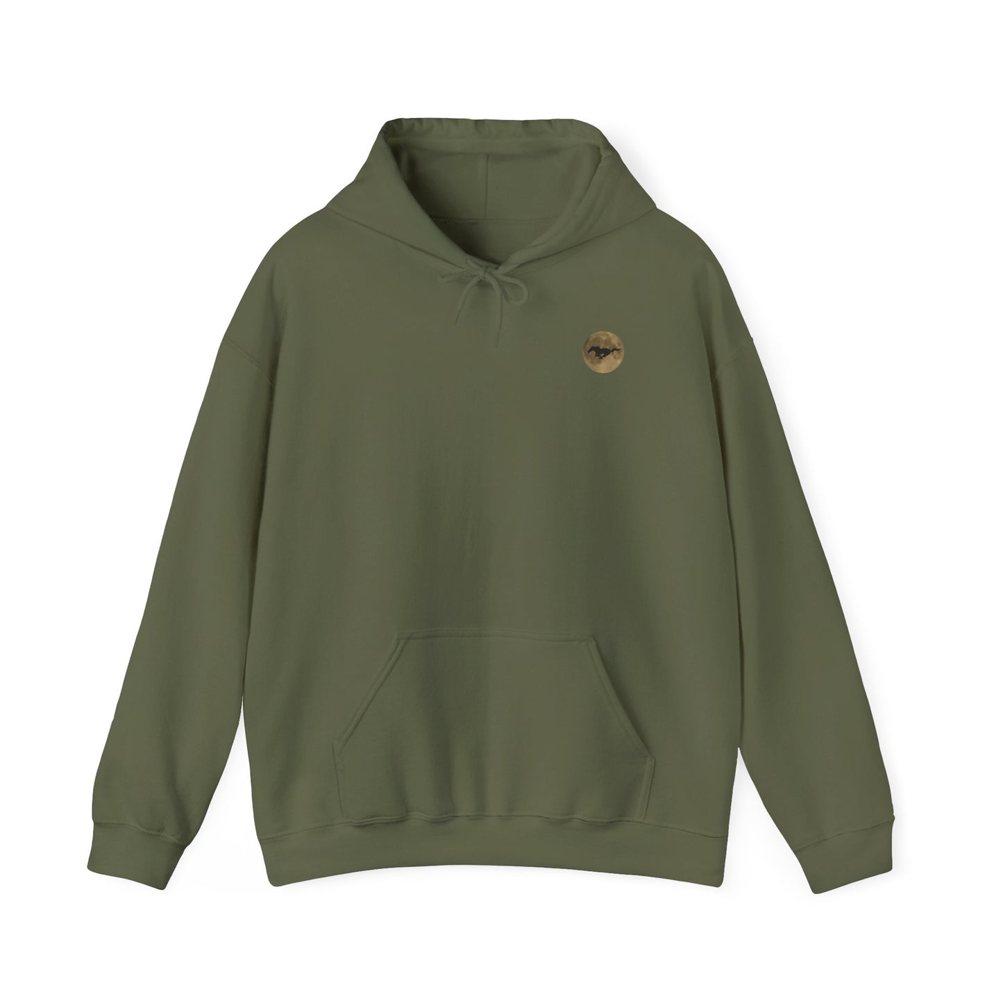 Mustang Moon Unisex Hoodie - 'Run Wild' Graphic Sweatshirt