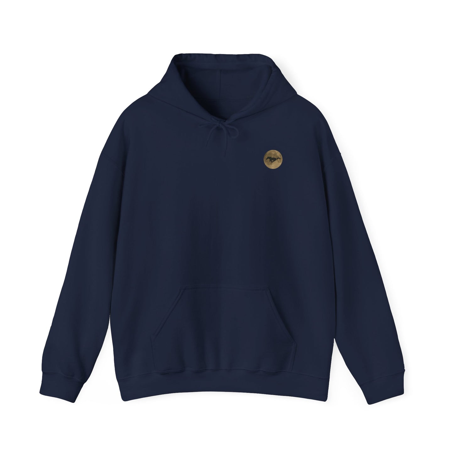 Mustang Moon Unisex Hoodie - 'Run Wild' Graphic Sweatshirt