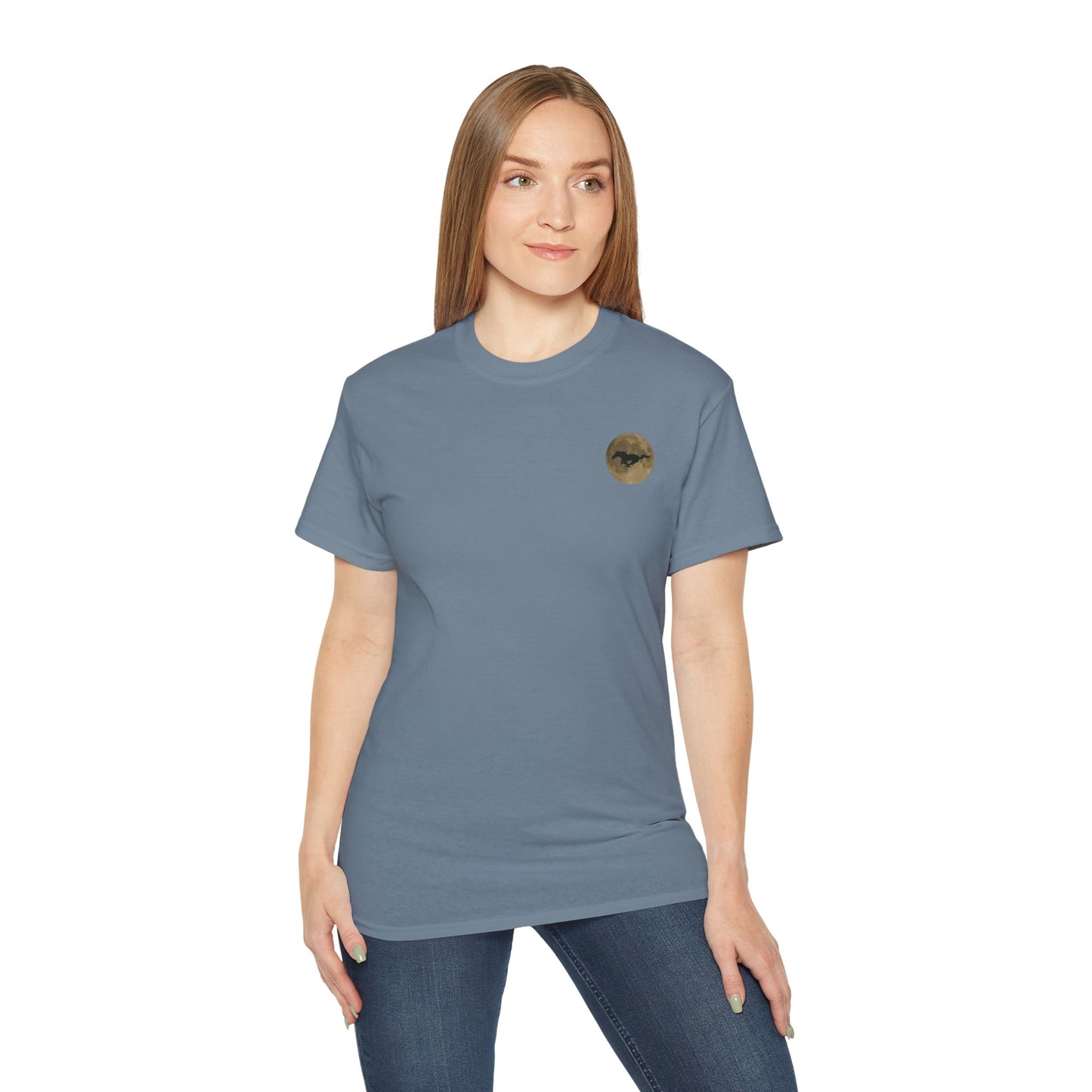 Unisex Cotton Mustang "Run Wild" Moon Car Tee