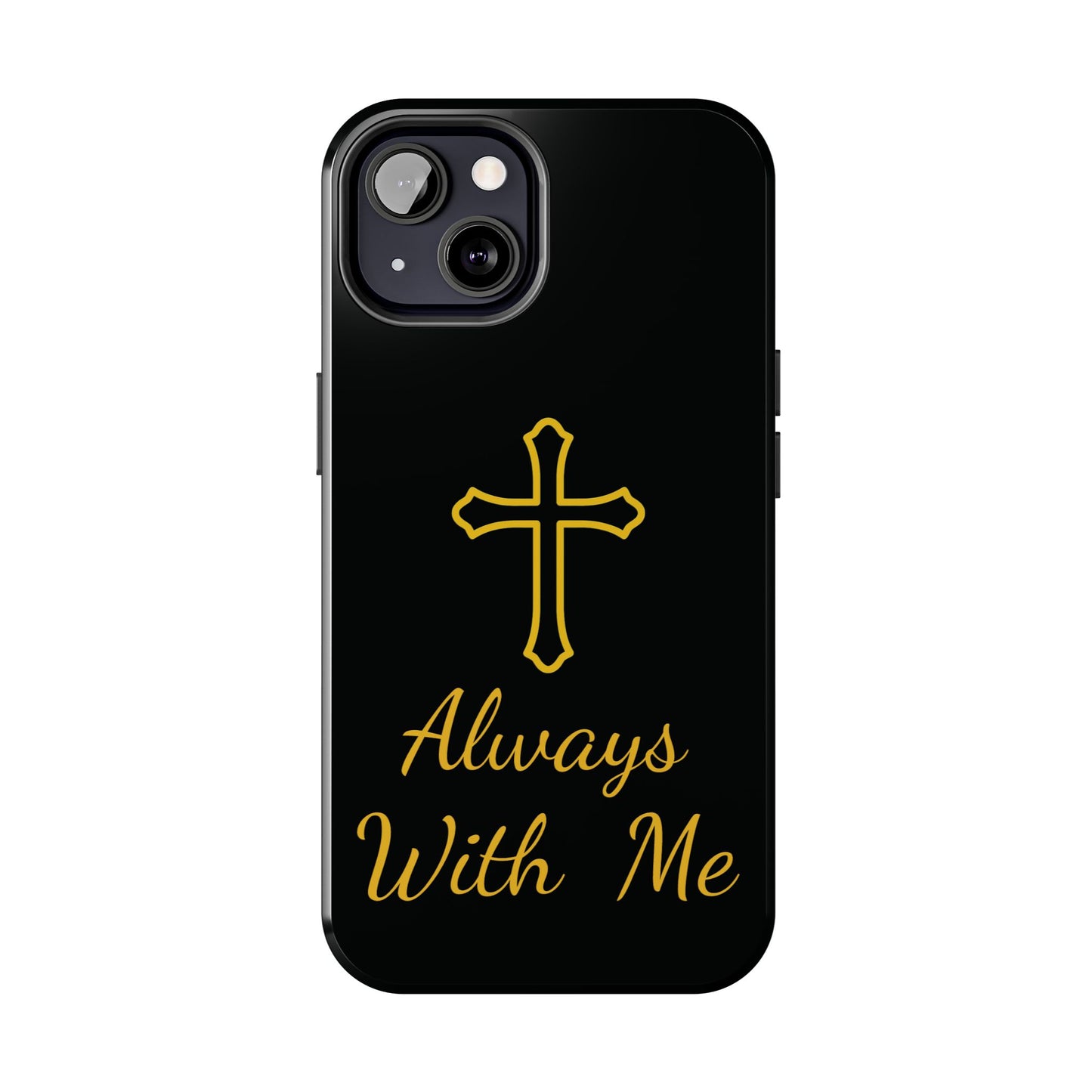 Black Always With Me Cross Phone Case
