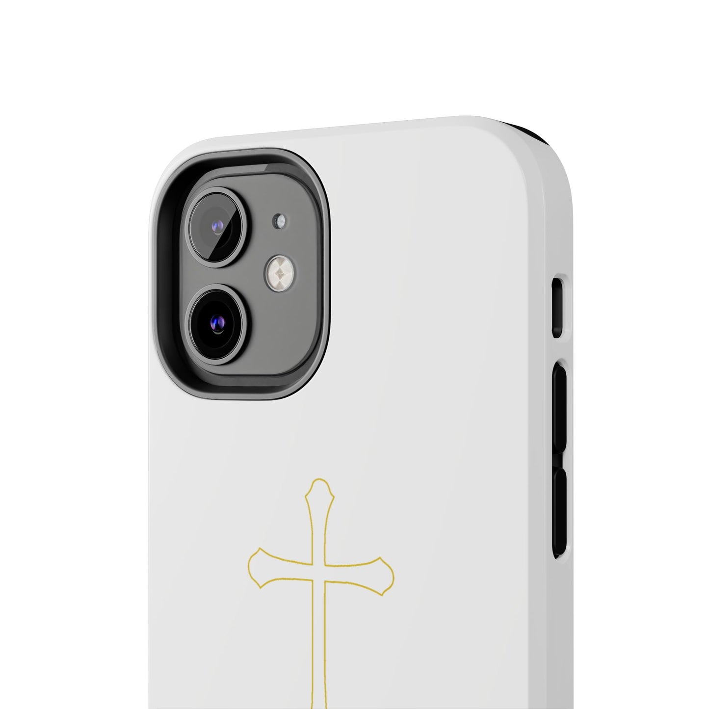 White Always With Me Cross Phone Case