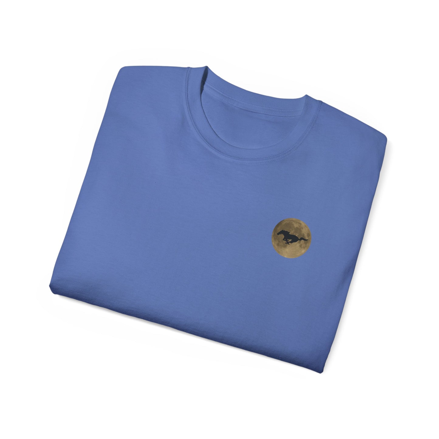 Unisex Cotton Mustang "Run Wild" Moon Car Tee