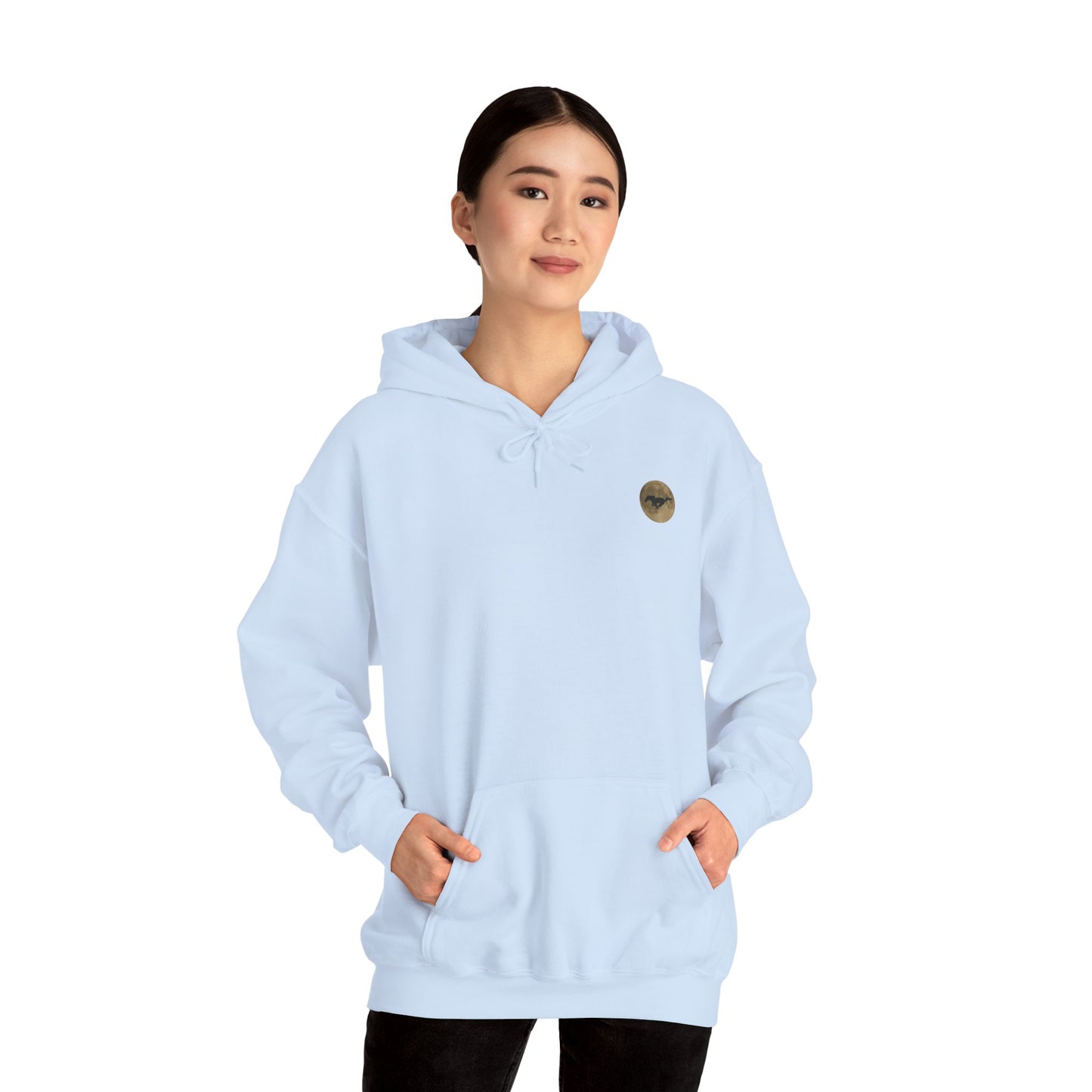 Mustang Moon Unisex Hoodie - 'Run Wild' Graphic Sweatshirt