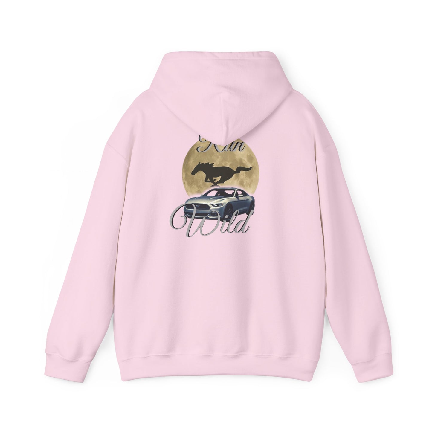 Mustang Moon Unisex Hoodie - 'Run Wild' Graphic Sweatshirt