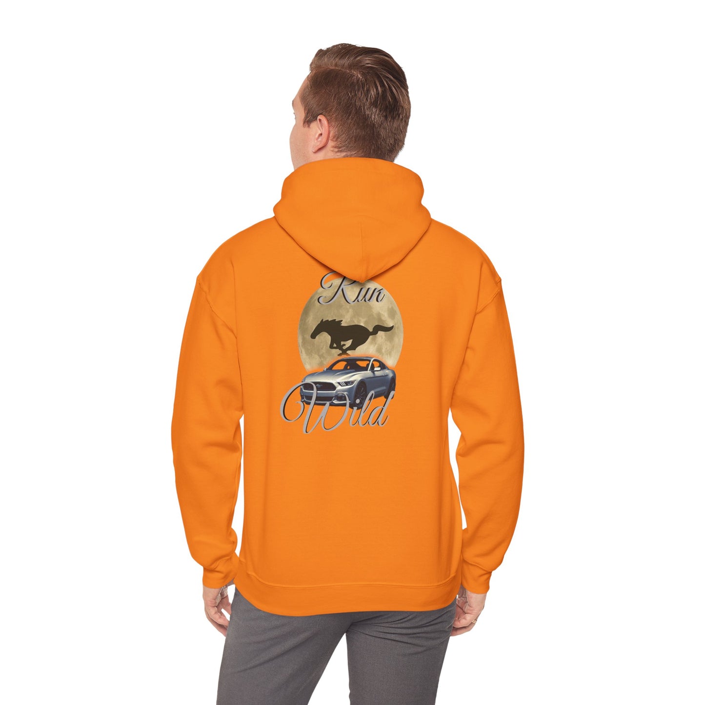 Mustang Moon Unisex Hoodie - 'Run Wild' Graphic Sweatshirt