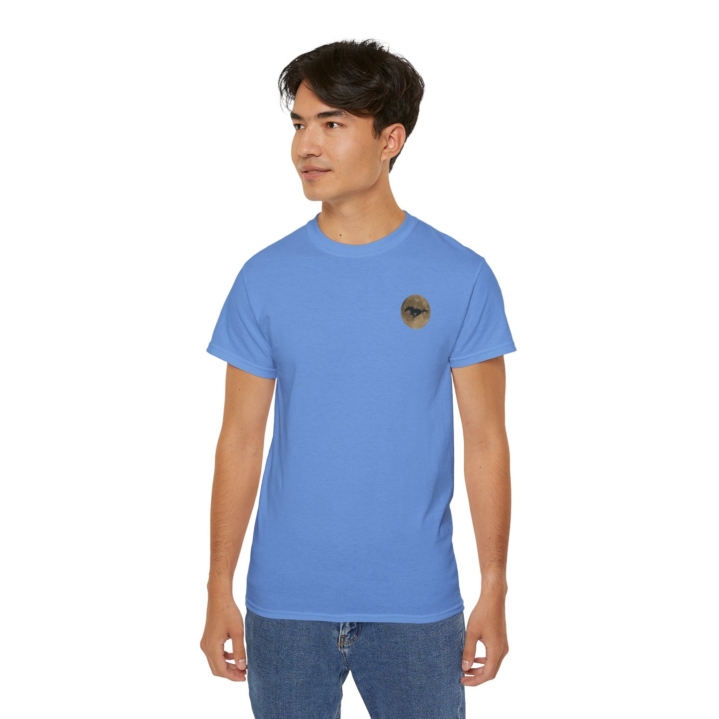 Unisex Cotton Mustang "Run Wild" Moon Car Tee