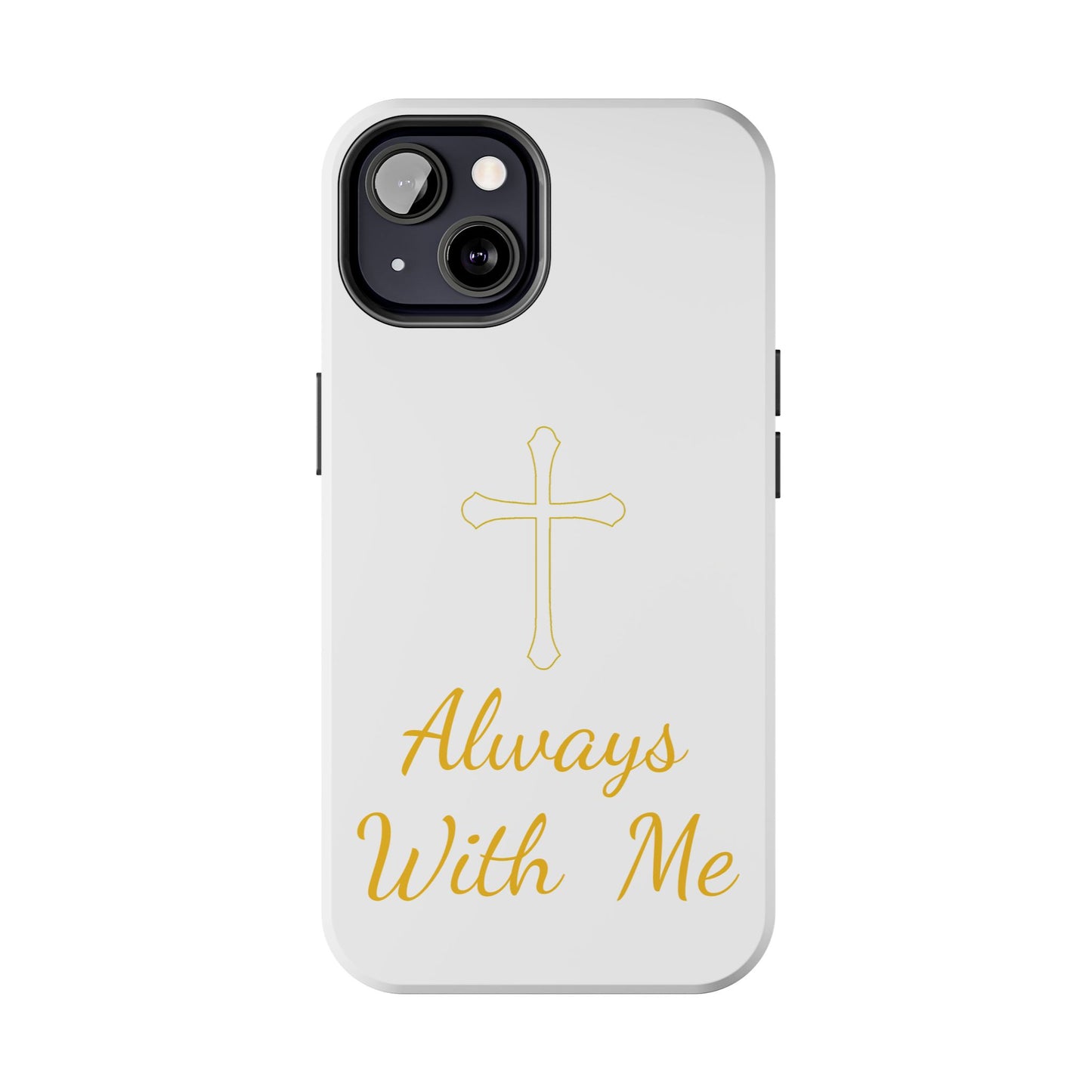 White Always With Me Cross Phone Case