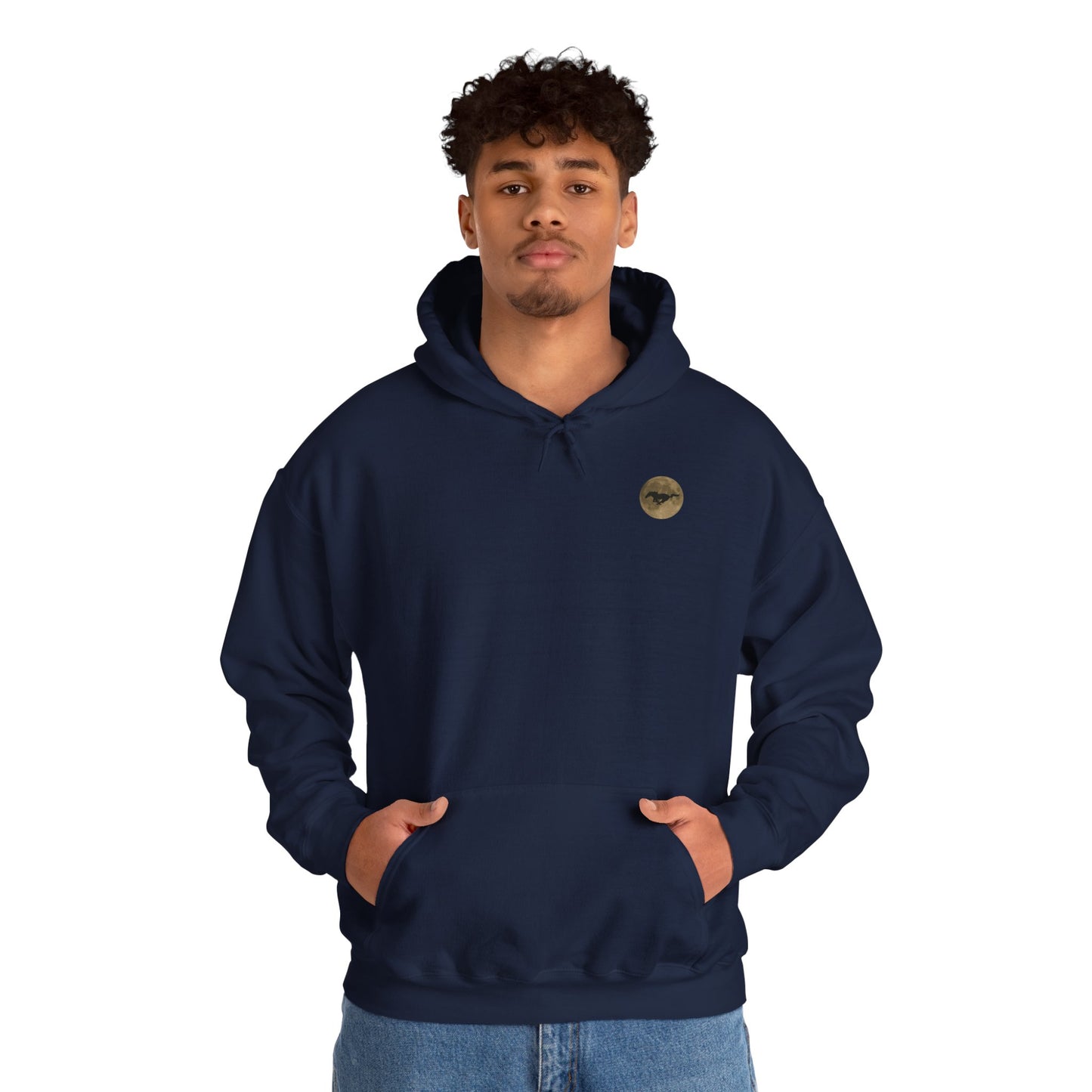 Mustang Moon Unisex Hoodie - 'Run Wild' Graphic Sweatshirt