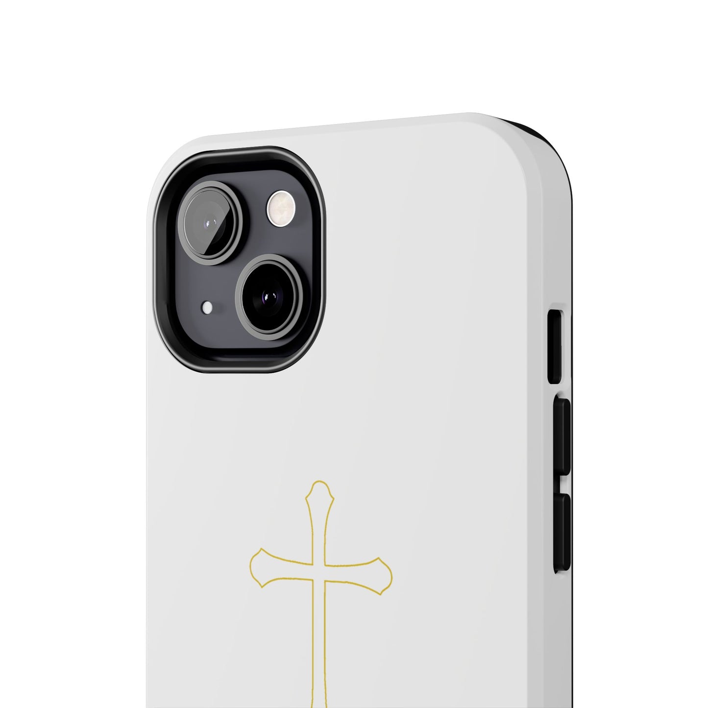 White Always With Me Cross Phone Case