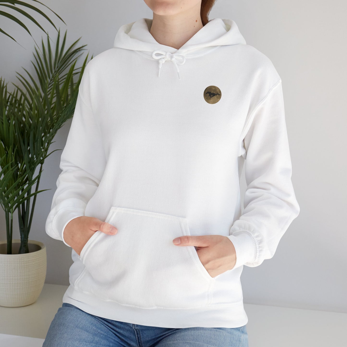 Mustang Moon Unisex Hoodie - 'Run Wild' Graphic Sweatshirt
