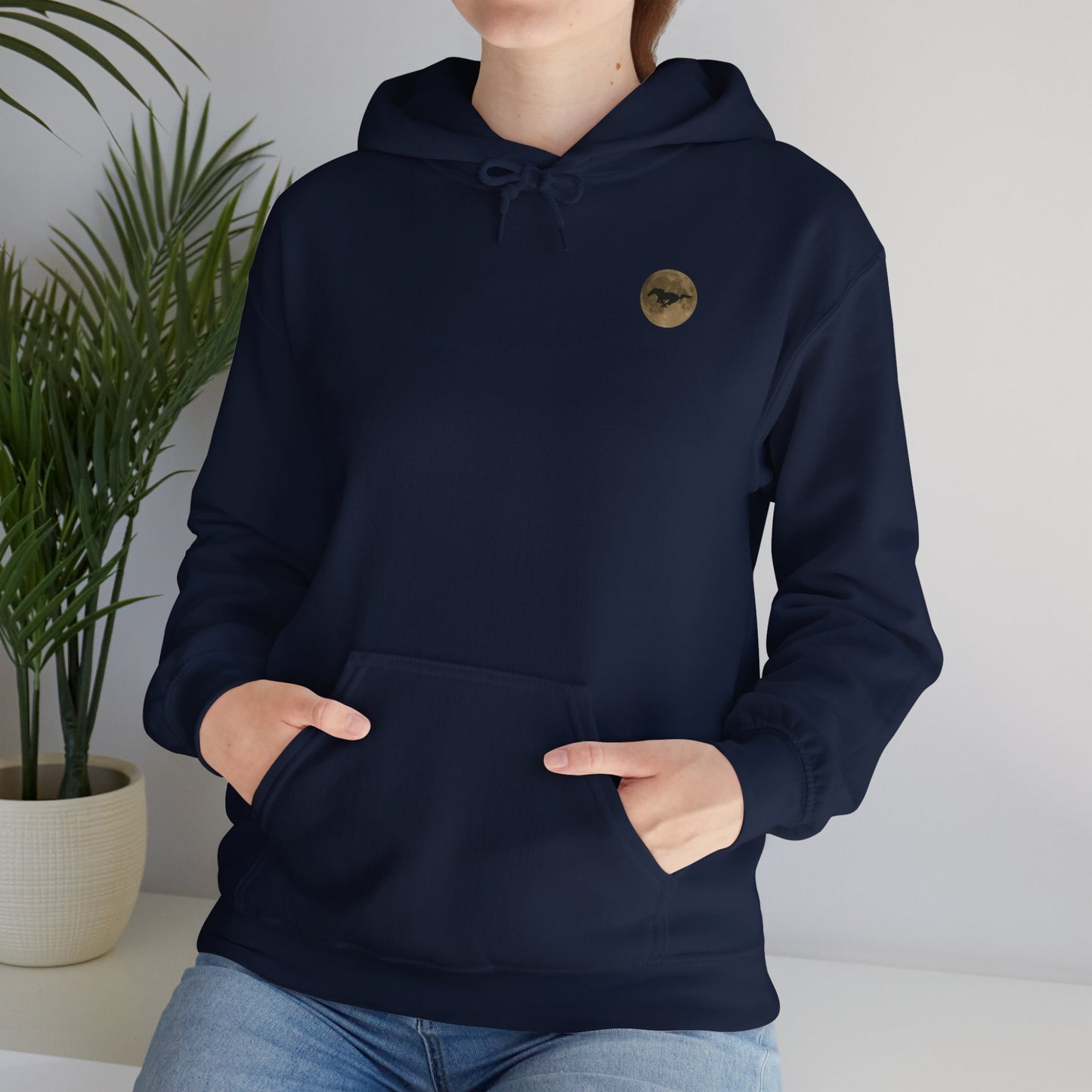 Mustang Moon Unisex Hoodie - 'Run Wild' Graphic Sweatshirt