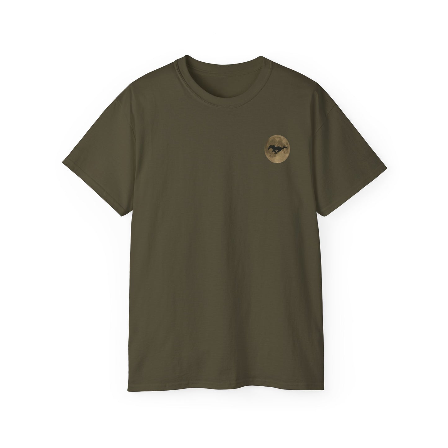 Unisex Cotton Mustang "Run Wild" Moon Car Tee