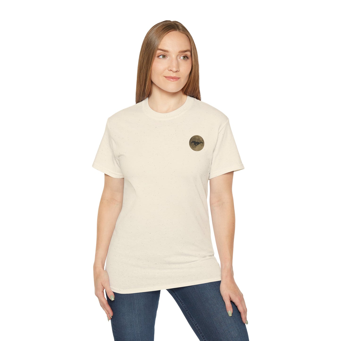 Unisex Cotton Mustang "Run Wild" Moon Car Tee