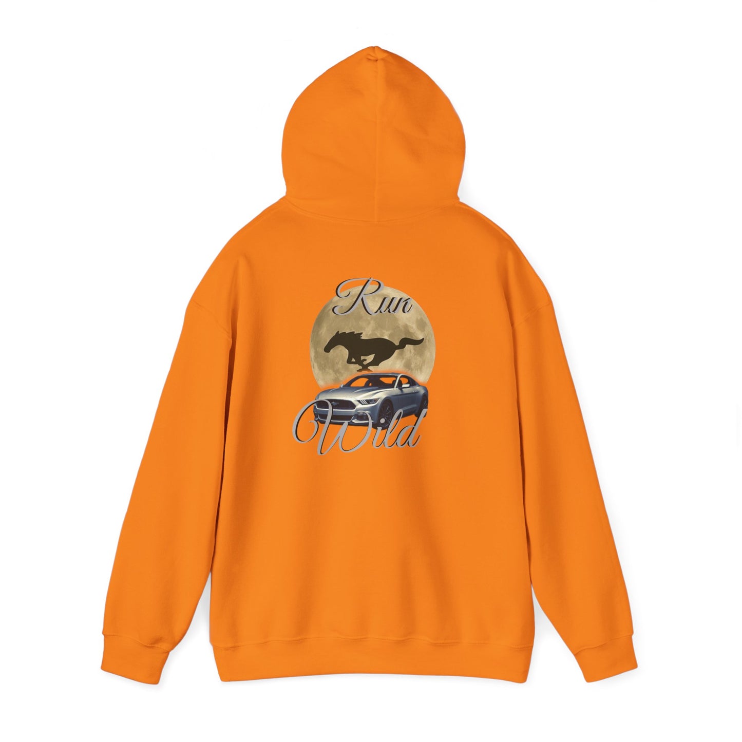 Mustang Moon Unisex Hoodie - 'Run Wild' Graphic Sweatshirt