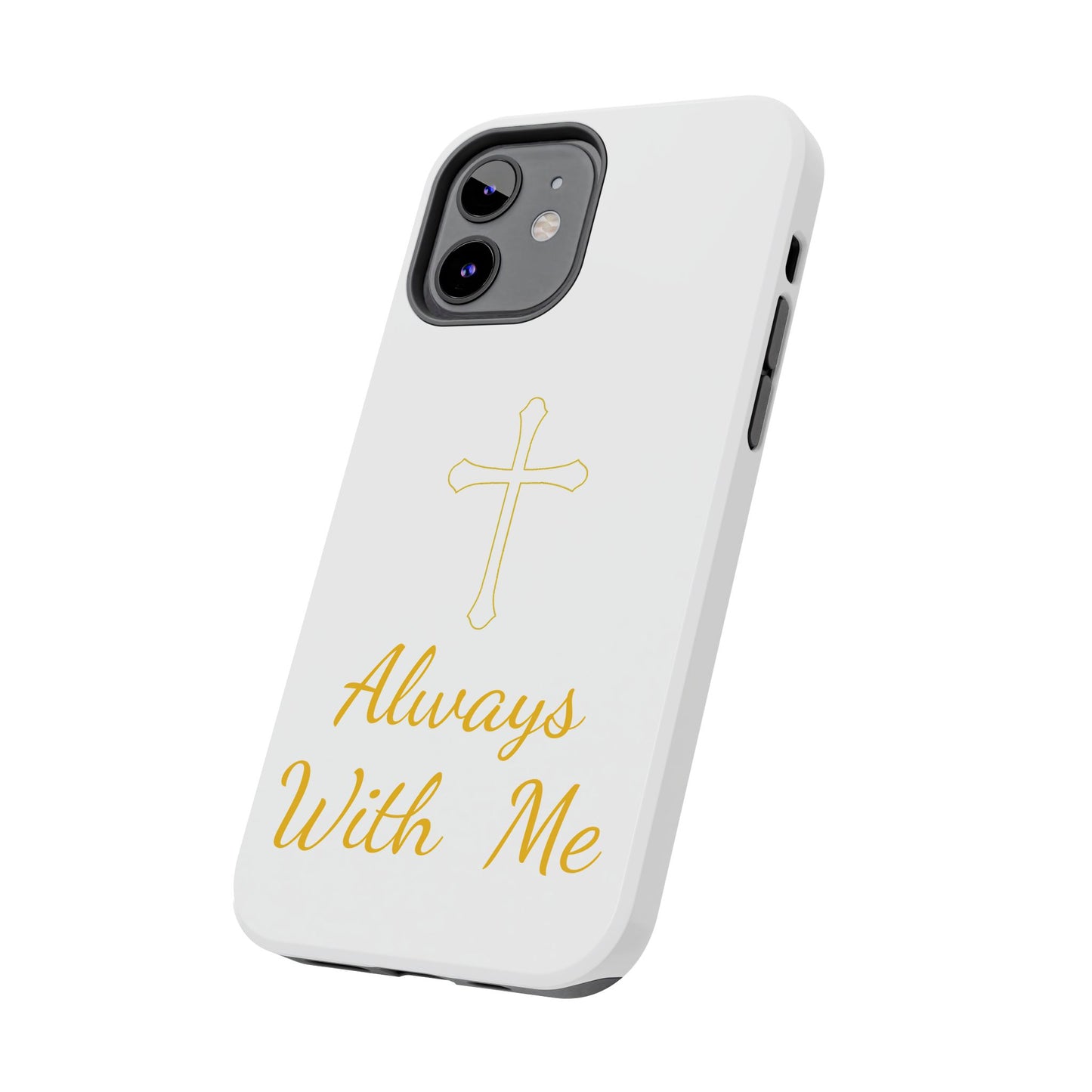White Always With Me Cross Phone Case