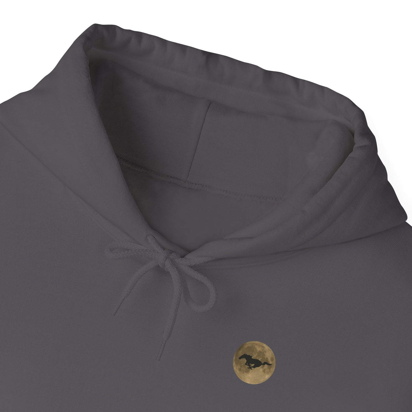 Mustang Moon Unisex Hoodie - 'Run Wild' Graphic Sweatshirt