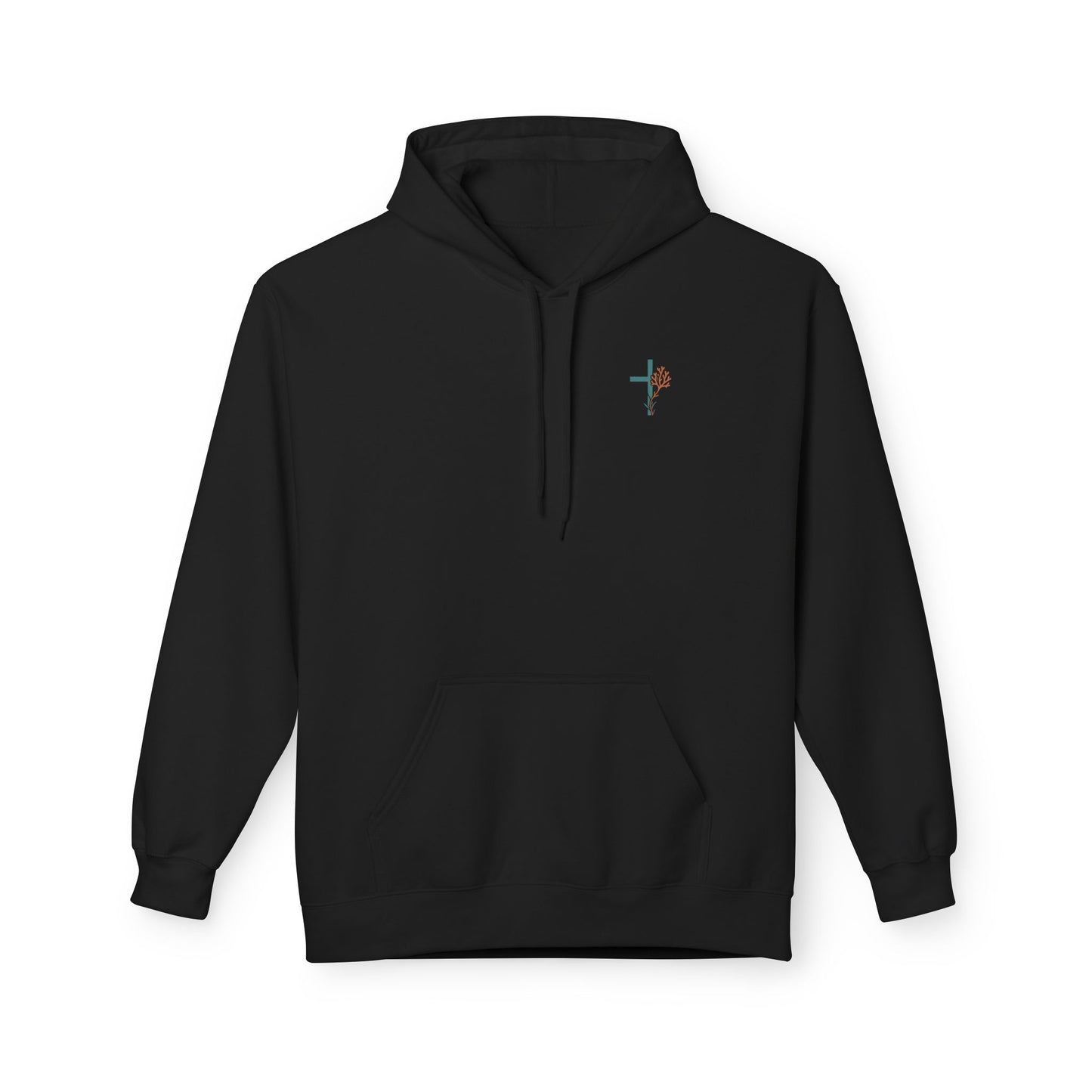Isaiah 43:2 Ocean Themed Growth Cross Cotton Hoodie