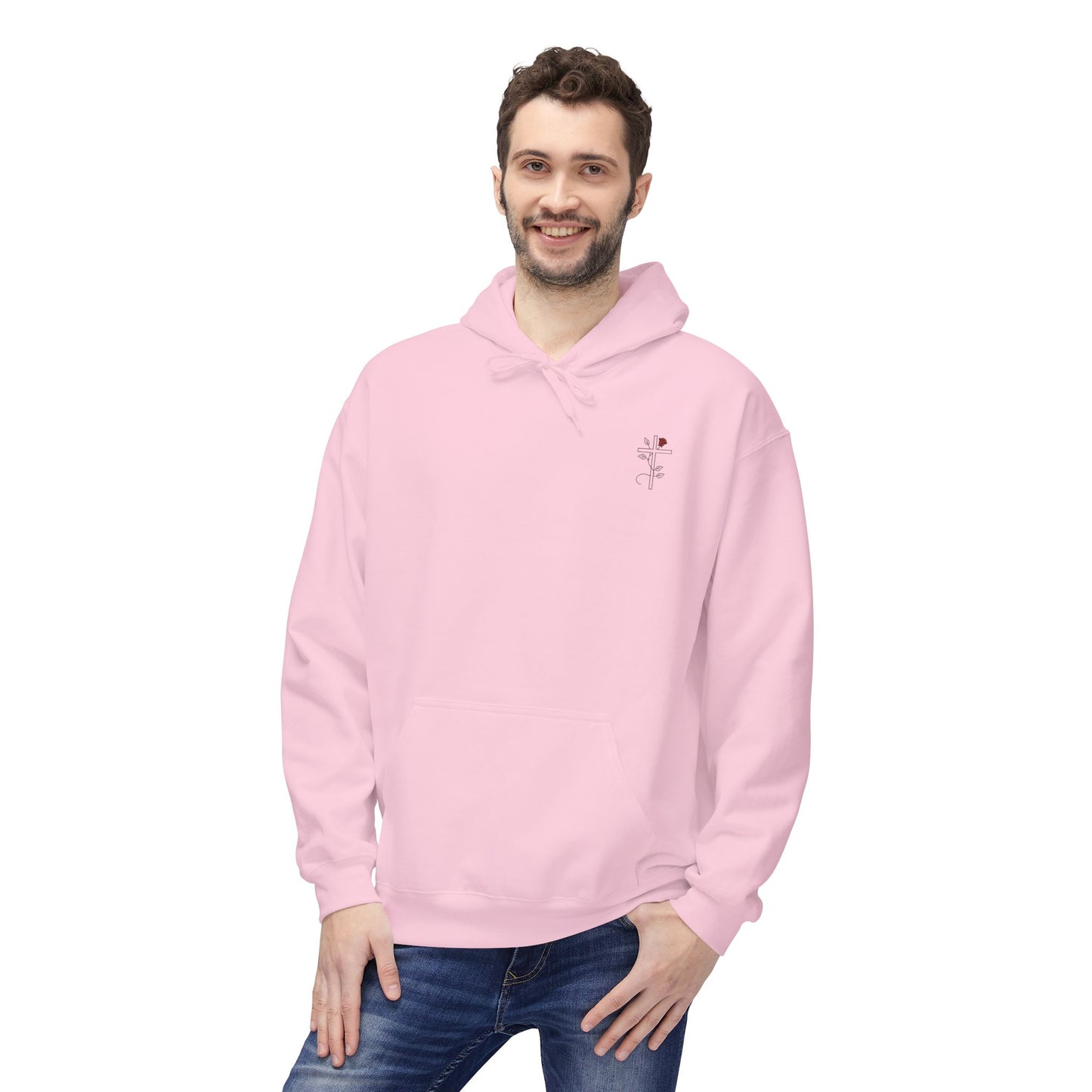 Romans 5:3-5 Rose Vine Growth Collection Cotton Hoodie