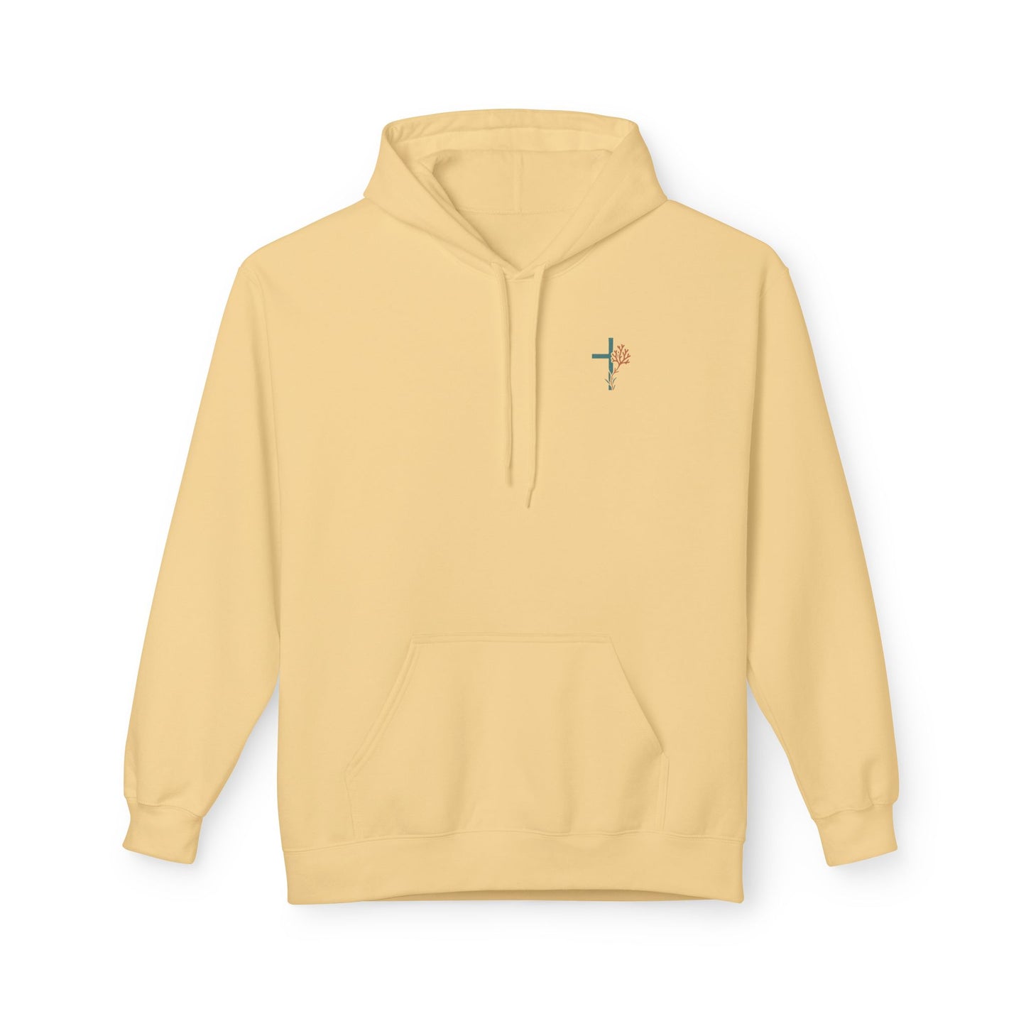Isaiah 43:2 Ocean Themed Growth Cross Cotton Hoodie