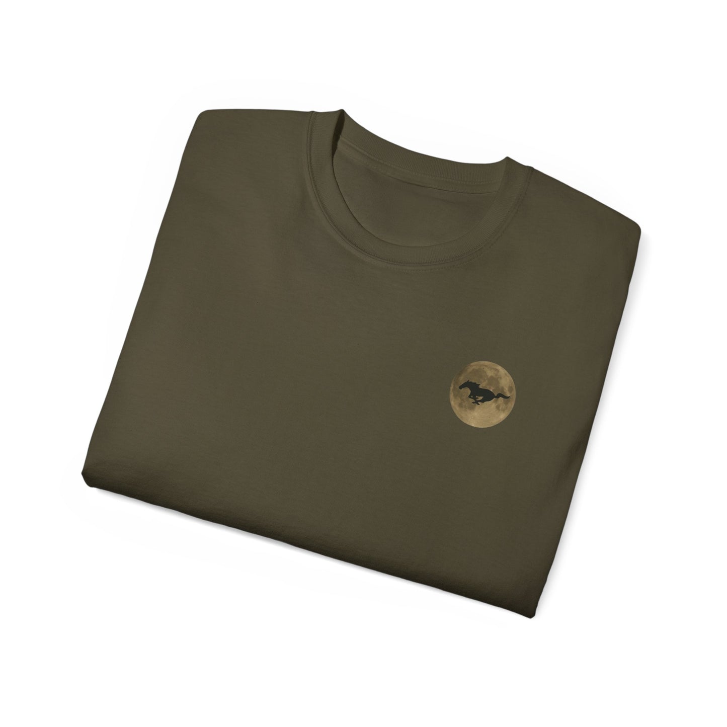 Unisex Cotton Mustang "Run Wild" Moon Car Tee