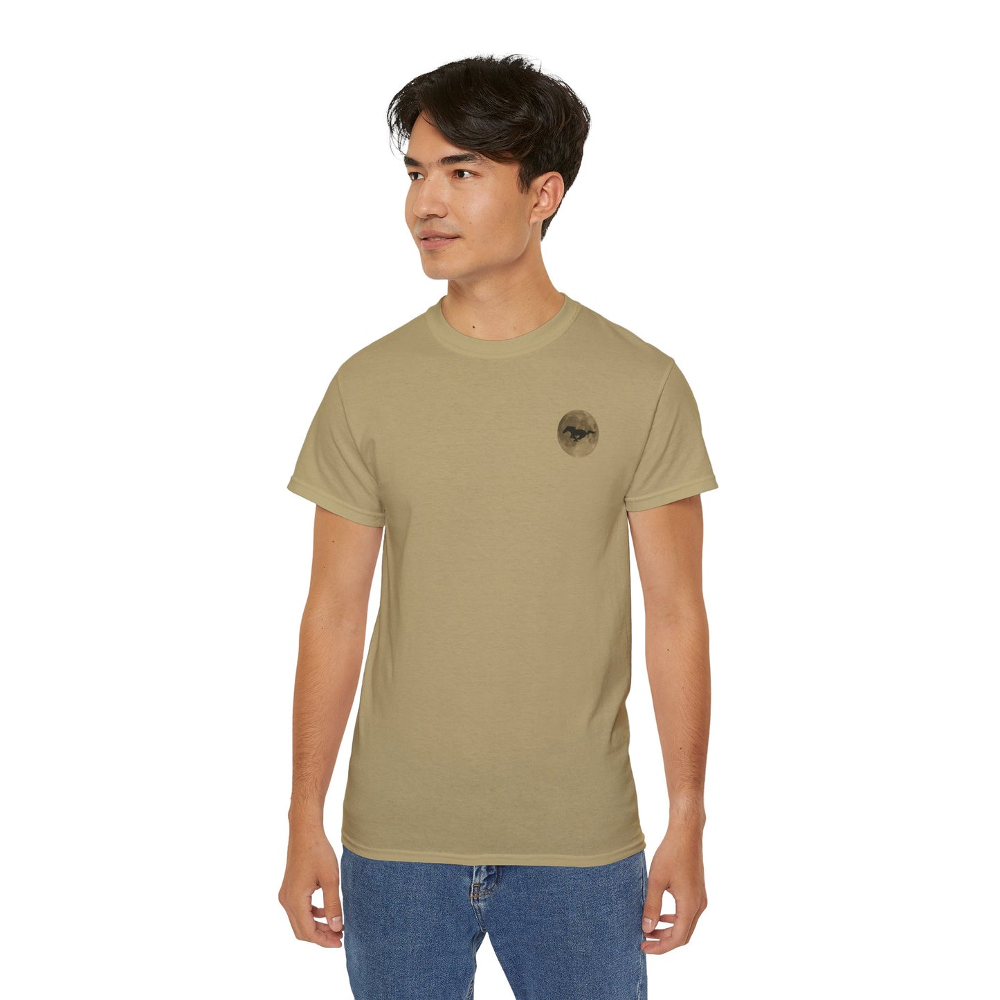 Unisex Cotton Mustang "Run Wild" Moon Car Tee