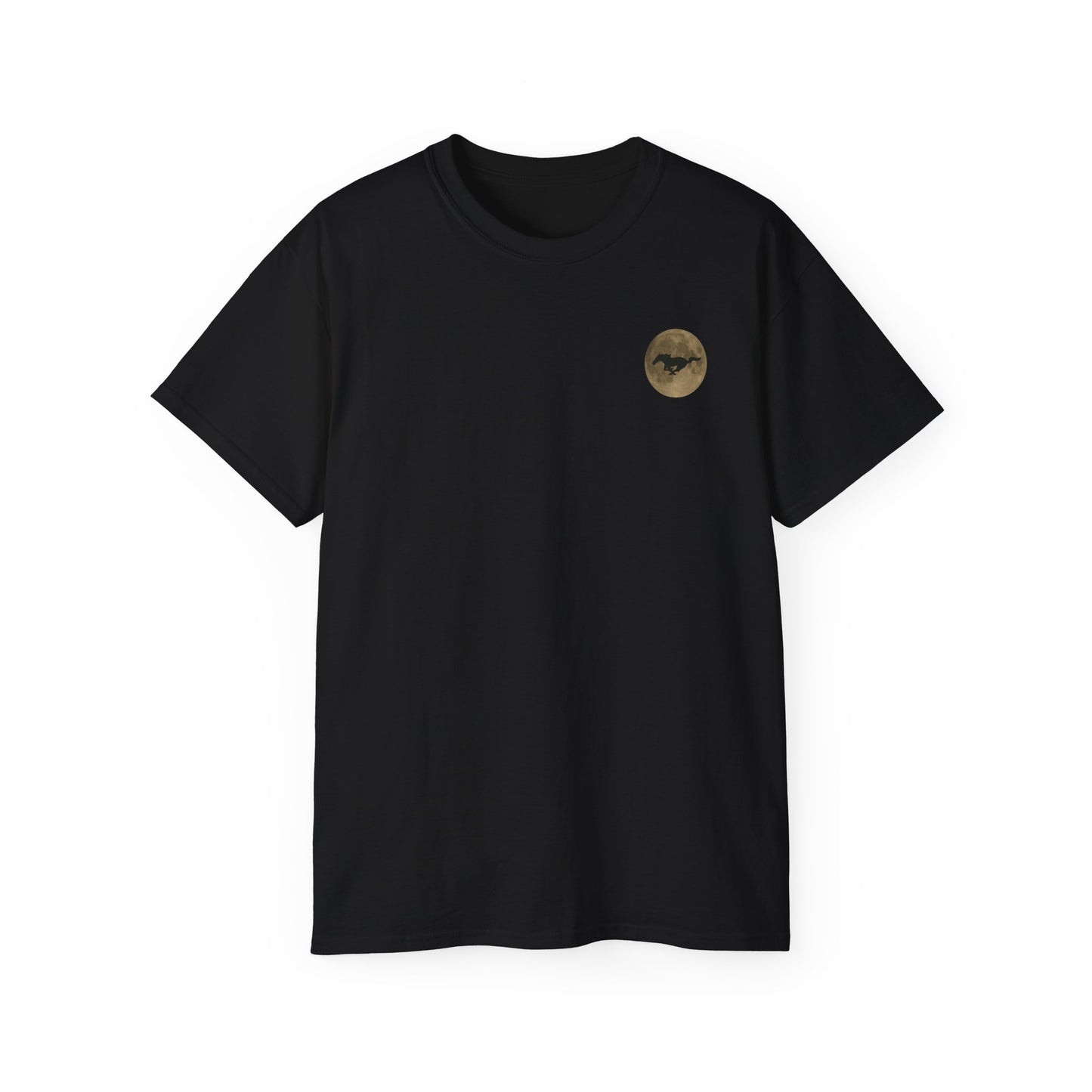 Unisex Cotton Mustang "Run Wild" Moon Car Tee