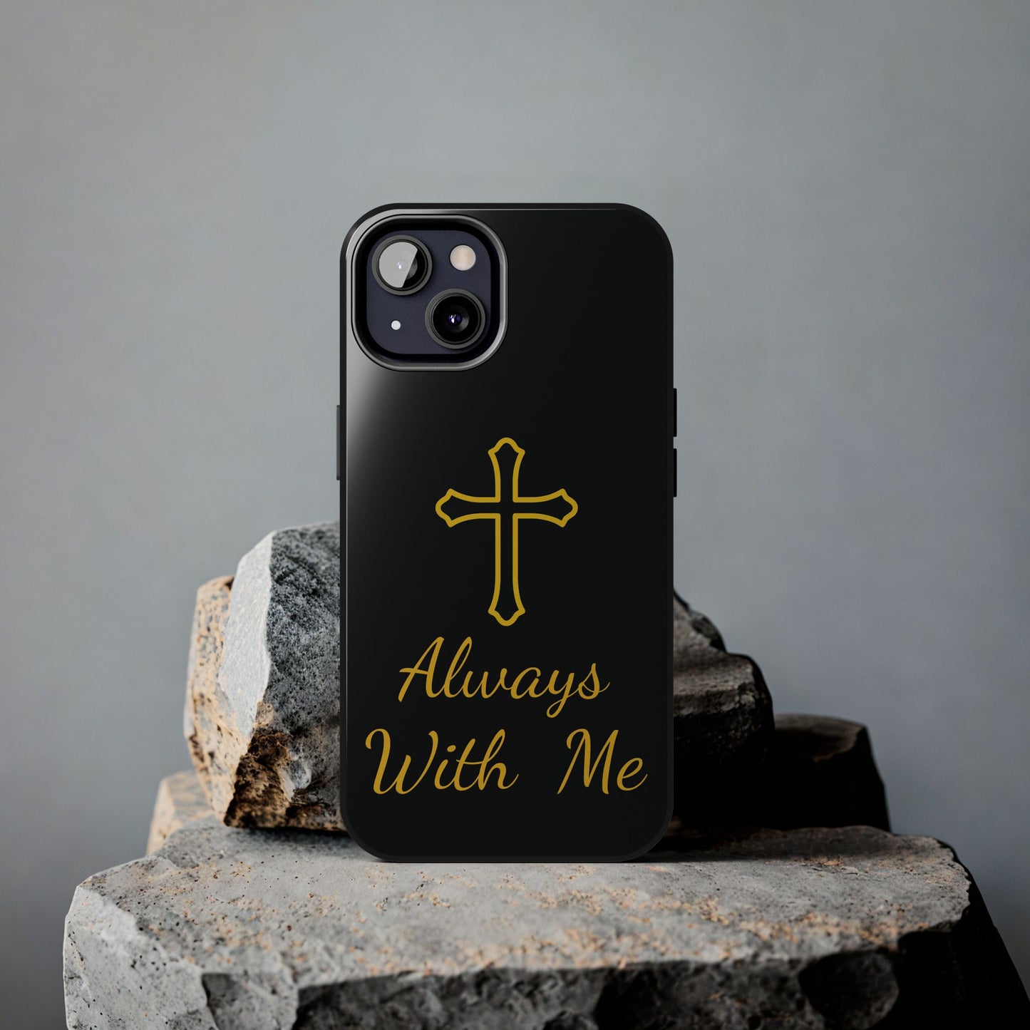 Black Always With Me Cross Phone Case