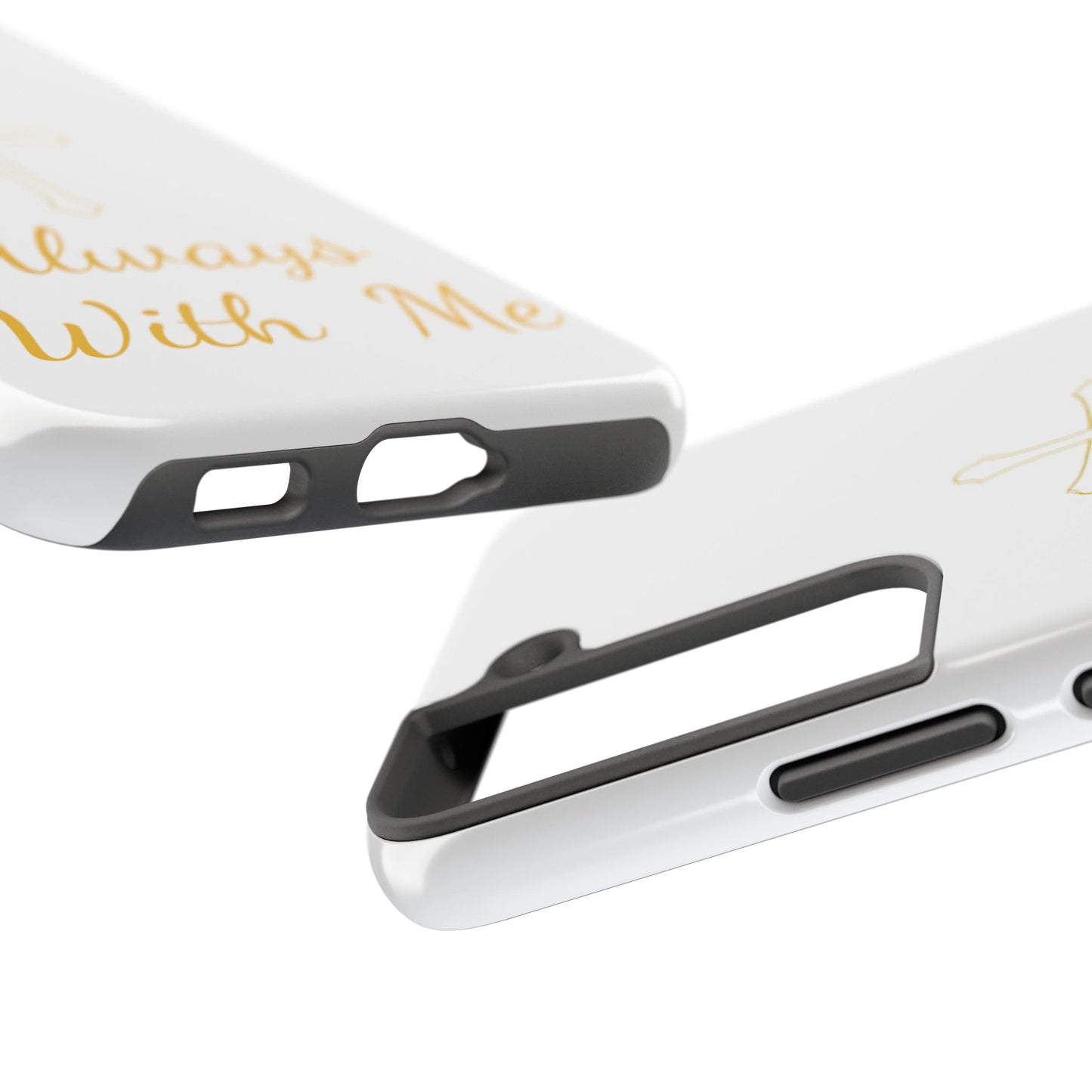 White Always With Me Cross Phone Case