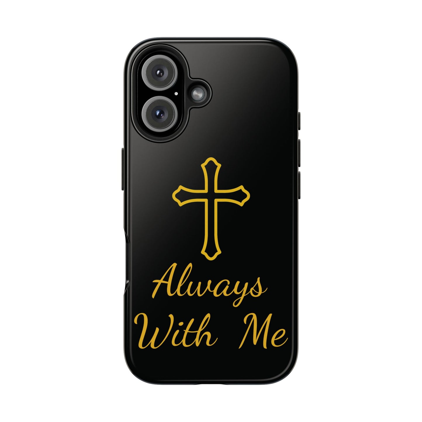 Black Always With Me Cross Phone Case