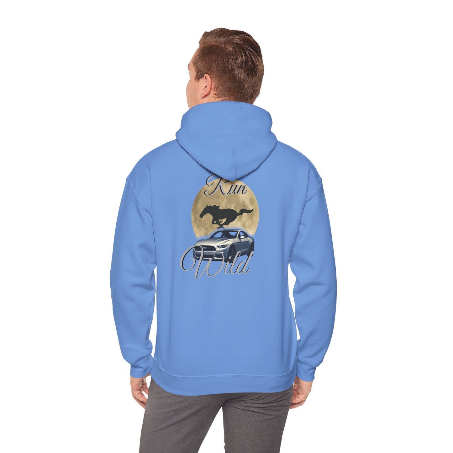 Mustang Moon Unisex Hoodie - 'Run Wild' Graphic Sweatshirt