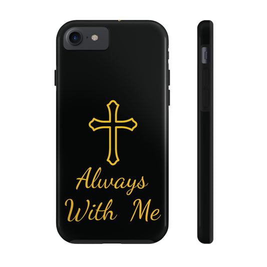 Black Always With Me Cross Phone Case