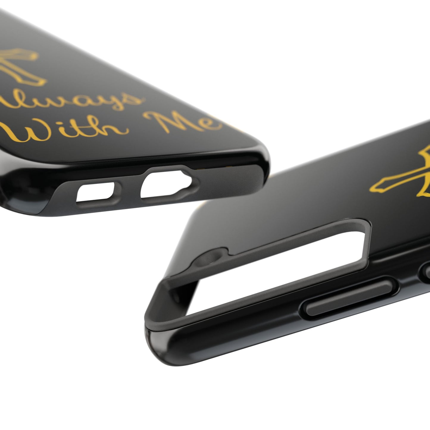 Black Always With Me Cross Phone Case